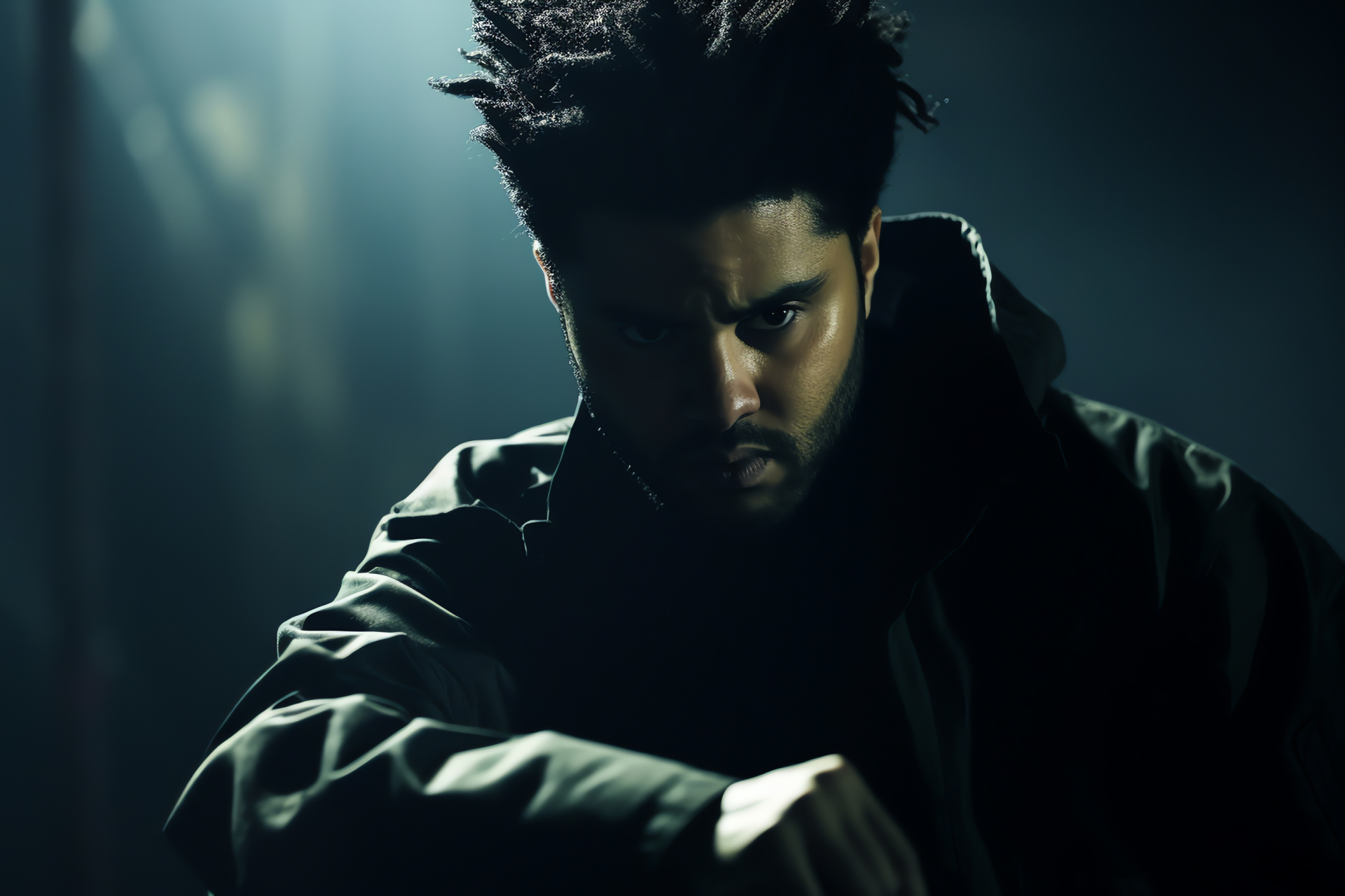 The Weeknd, Chart-topping hit, Cinematic adventure, Martial performance, Dynamic scenes, HD Desktop Wallpaper
