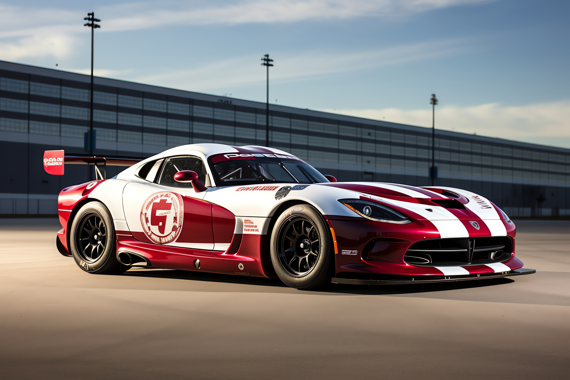 Race-ready Viper GTS-R, Daytona car racing, Competitive motorsports, Striking vehicle decal, Sports endurance, HD Desktop Wallpaper