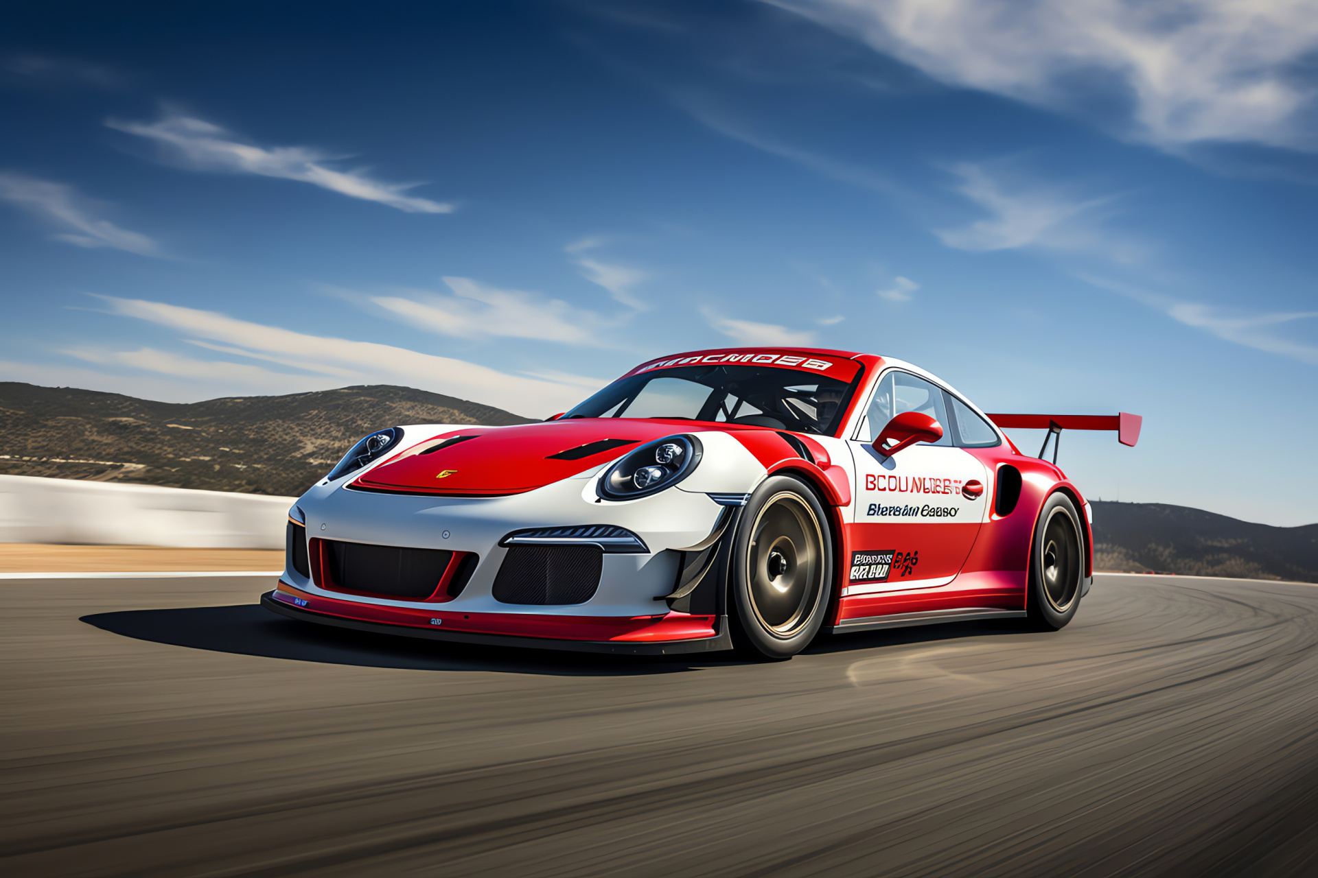 Porsche GT3 at Laguna Seca, Raceway challenge, Corkscrew curve, Designed for speed, Motorsport prowess, HD Desktop Image