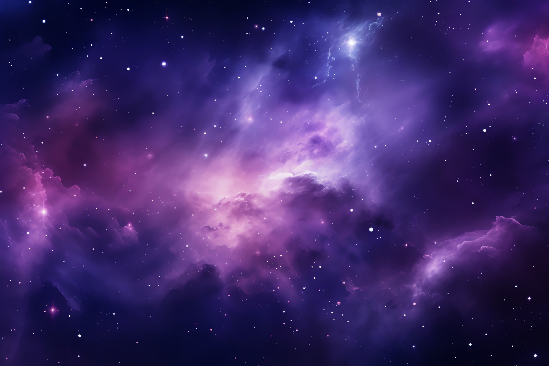 Purple Nebula, Star cluster, Space wonders, Rich purples, Galactic phenom, HD Desktop Wallpaper