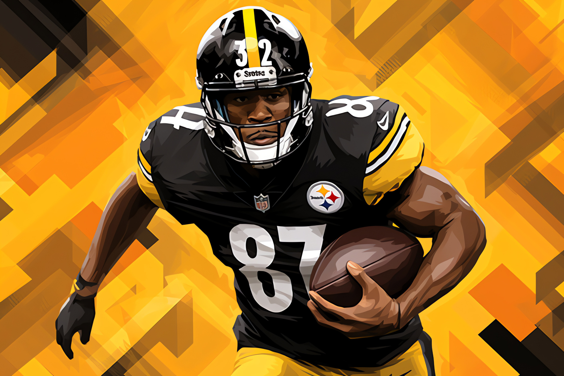 JuJu Smith-Schuster, NFL reception, Spirited celebration, Professional wide receiver, Smiling athlete, HD Desktop Image