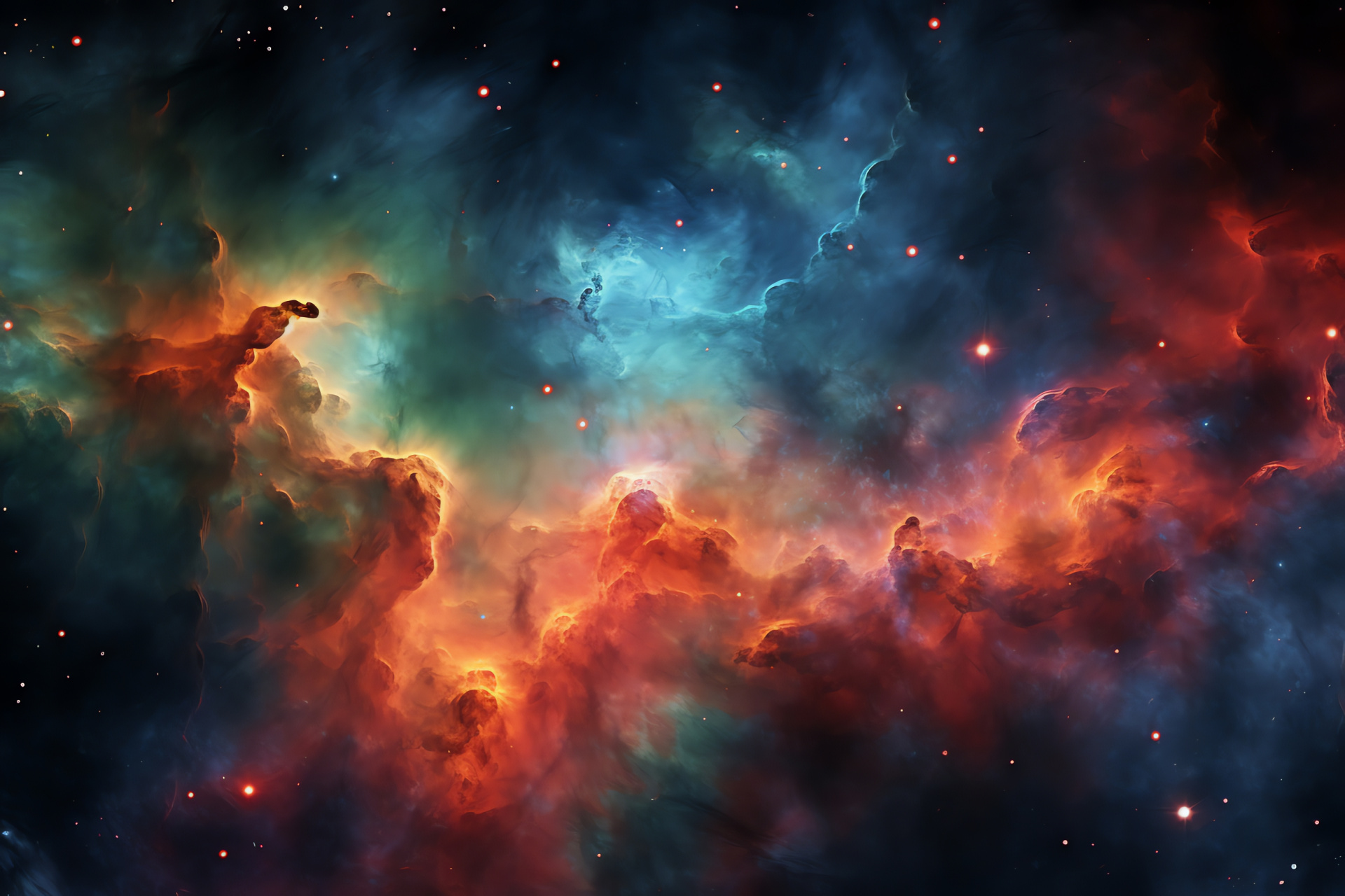 Celestial hothouse, Carina star field, Astral creation area, Galactic smog, Stellar powder, HD Desktop Wallpaper