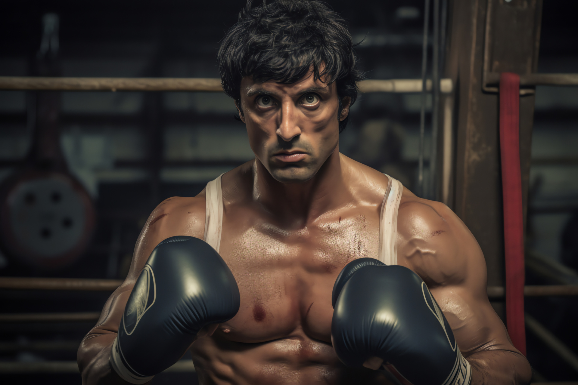 Rocky Balboa, Intensive training, Underdog hero, Boxing drama, Workout scene, HD Desktop Wallpaper