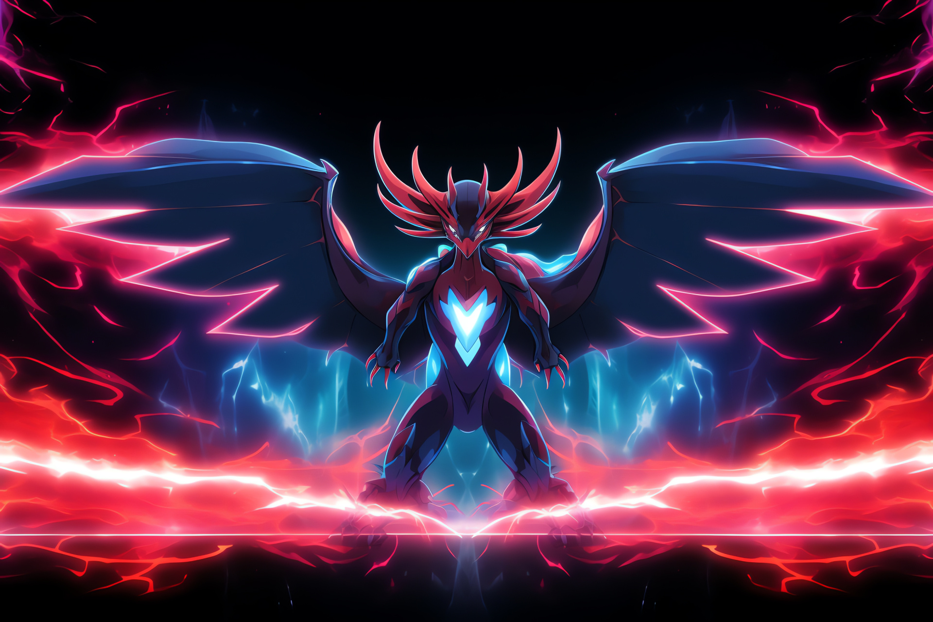Pokemon Mega Evolution, Salamence power, dragon semblance, gaming phenomena, auburn wings, HD Desktop Image