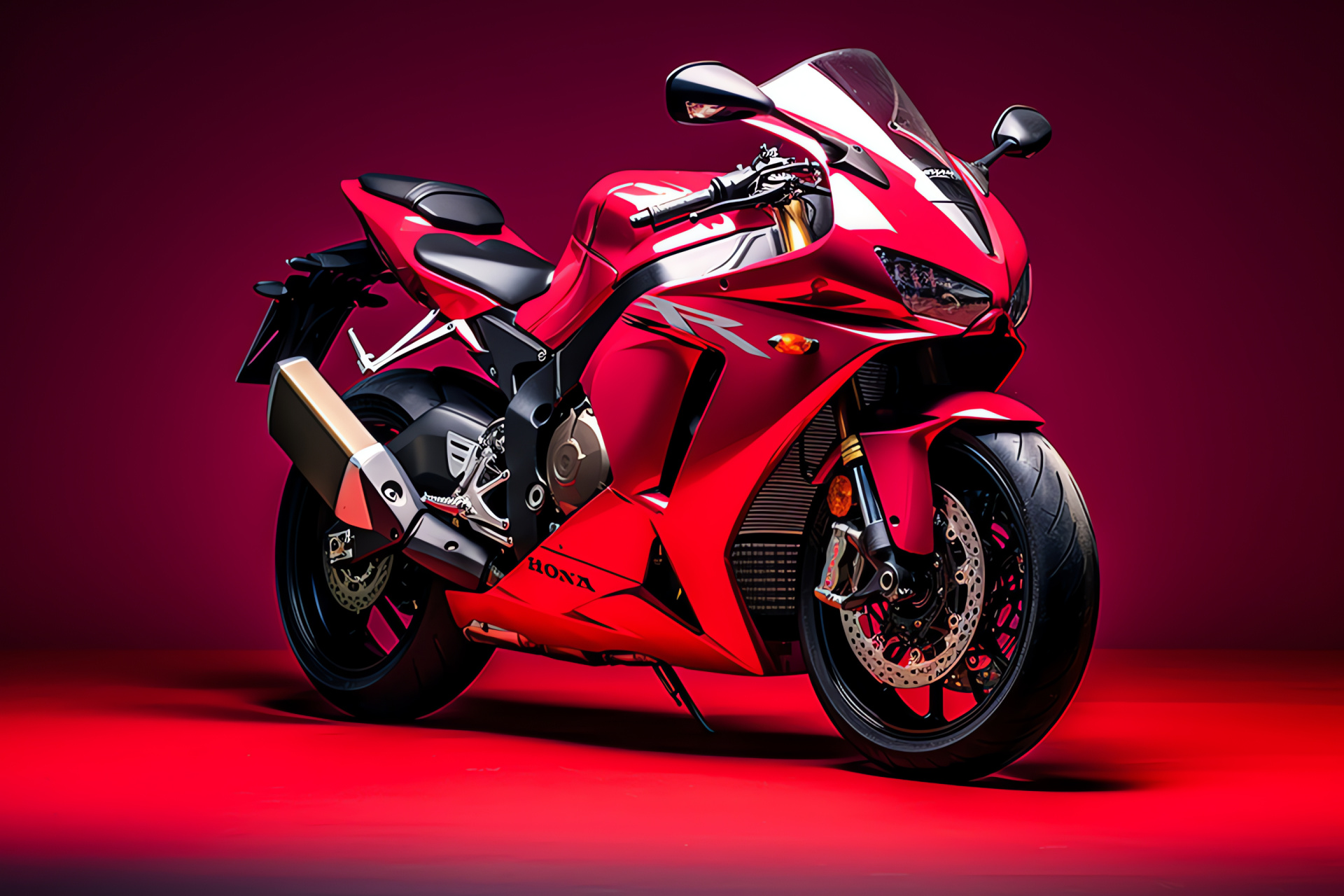 Honda CBR Fireblade, Racing replica detail, Street and track fusion, Red motorcycle radiance, Velocity encapsulated, HD Desktop Wallpaper