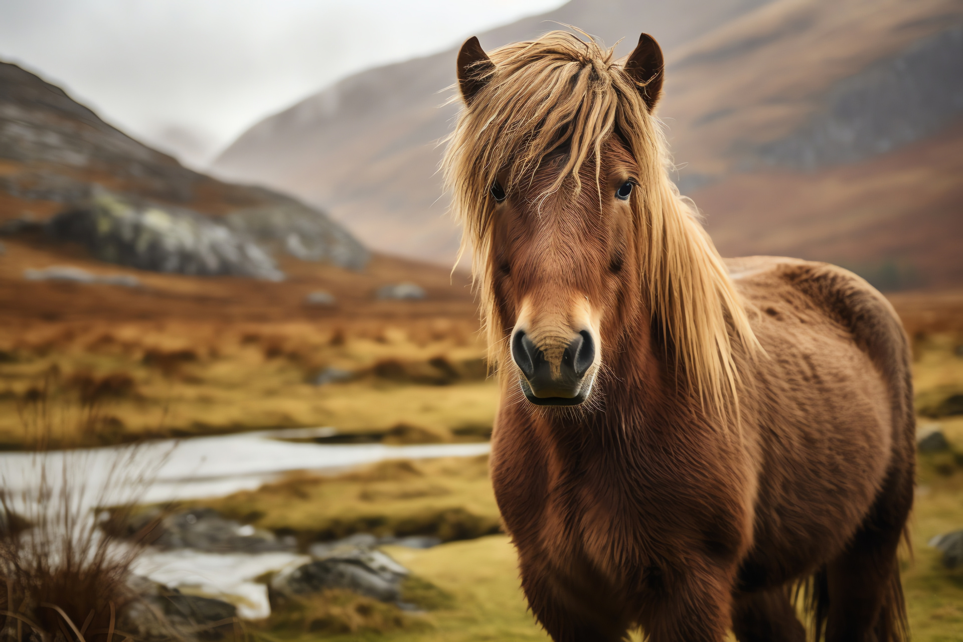 Highland Pony, Wild Equine, Scottish Highlands, Horse enthusiast, Feral pony, HD Desktop Image