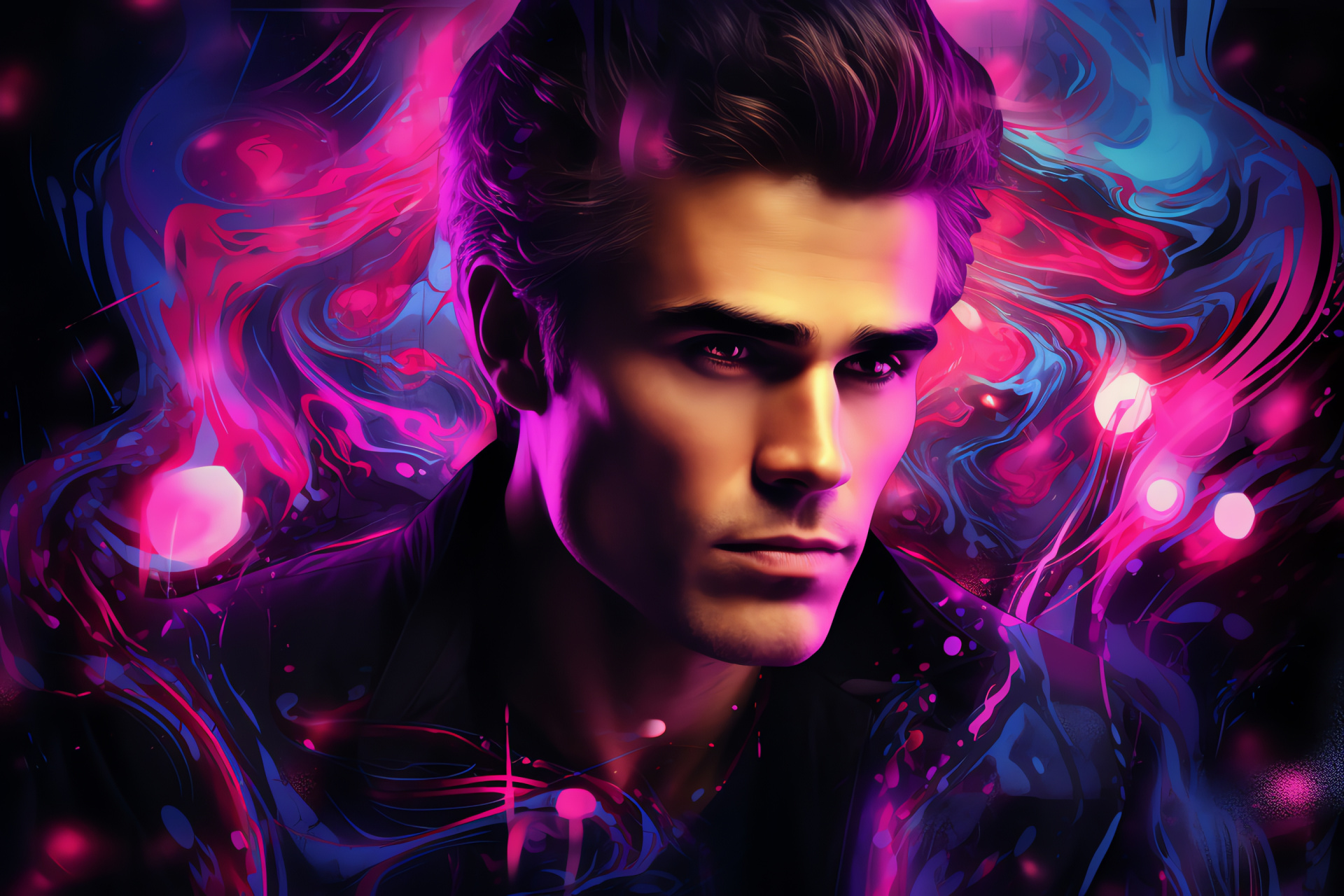 Paul Wesley as Stefan, The Vampire Diaries series, Nightwalker character, CW Network show, Supernatural theme, HD Desktop Wallpaper