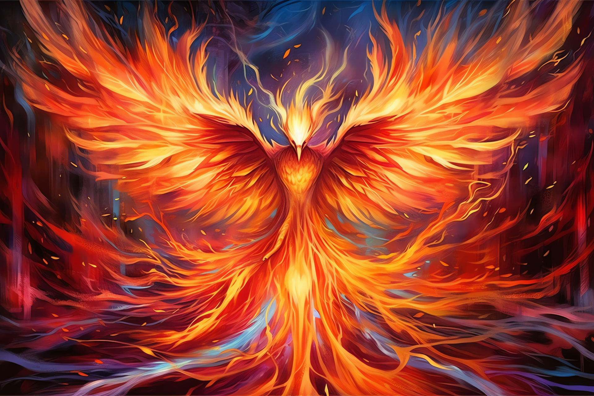 Moltres in flight, Incendiary wings, Mythical fire bird, Pyrokinetic Pokmon, Sky ruler, HD Desktop Image