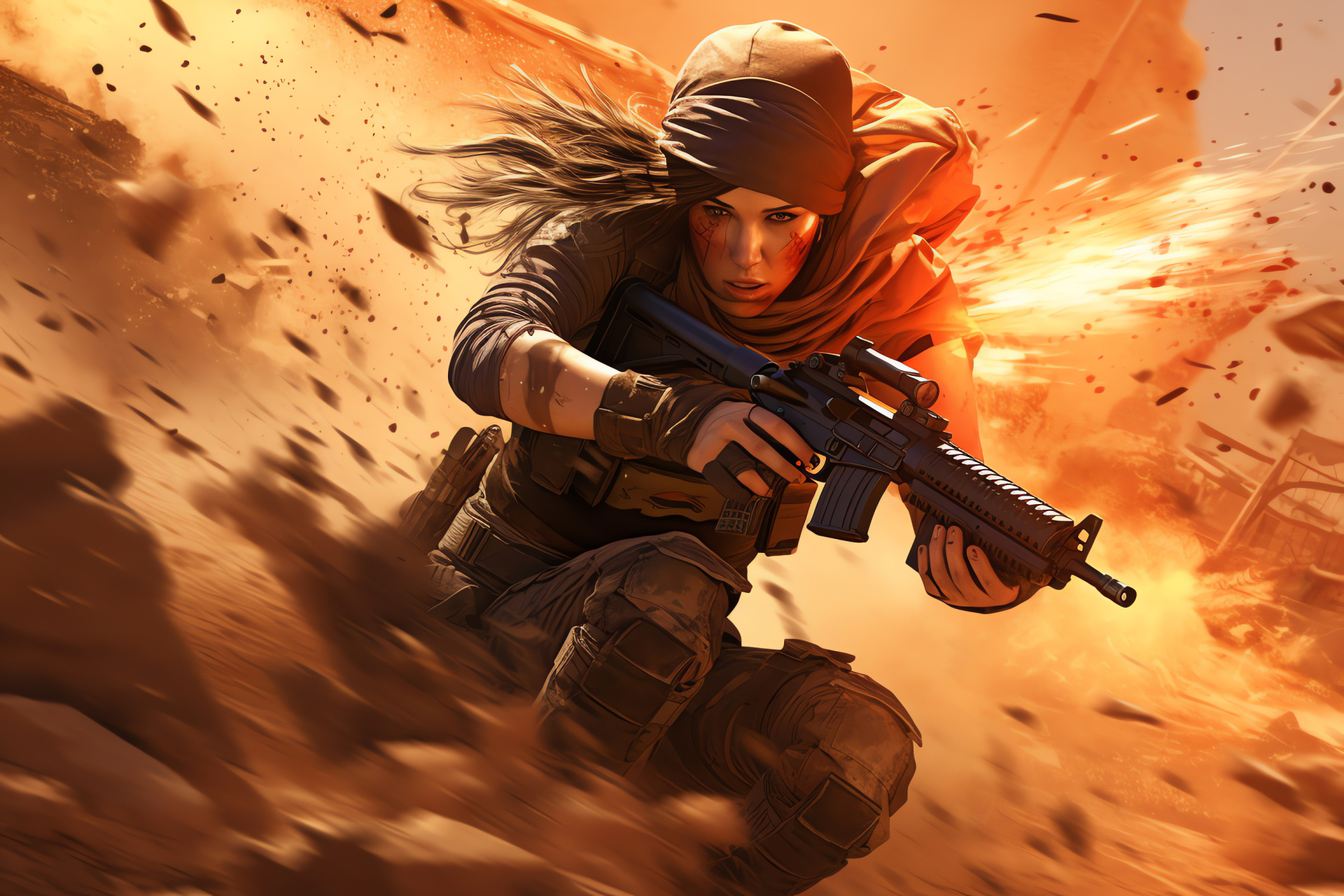 Point Blank 2018, Virtual battlefield, Adrenaline-pumping shooter, Sharpshooter Rachel, Game world conflict, HD Desktop Image
