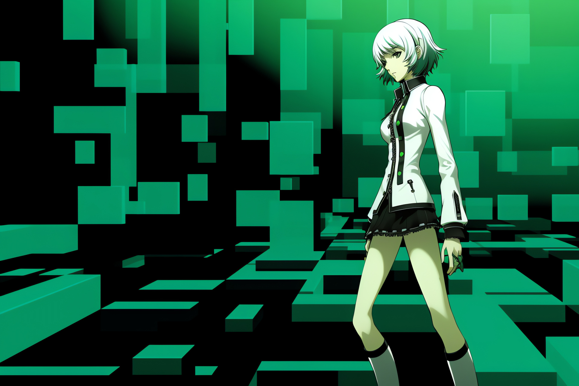 Fuuka Yamagishi, Persona 3 character, Supportive role, Tactical team member, S.E.E.S member, HD Desktop Image