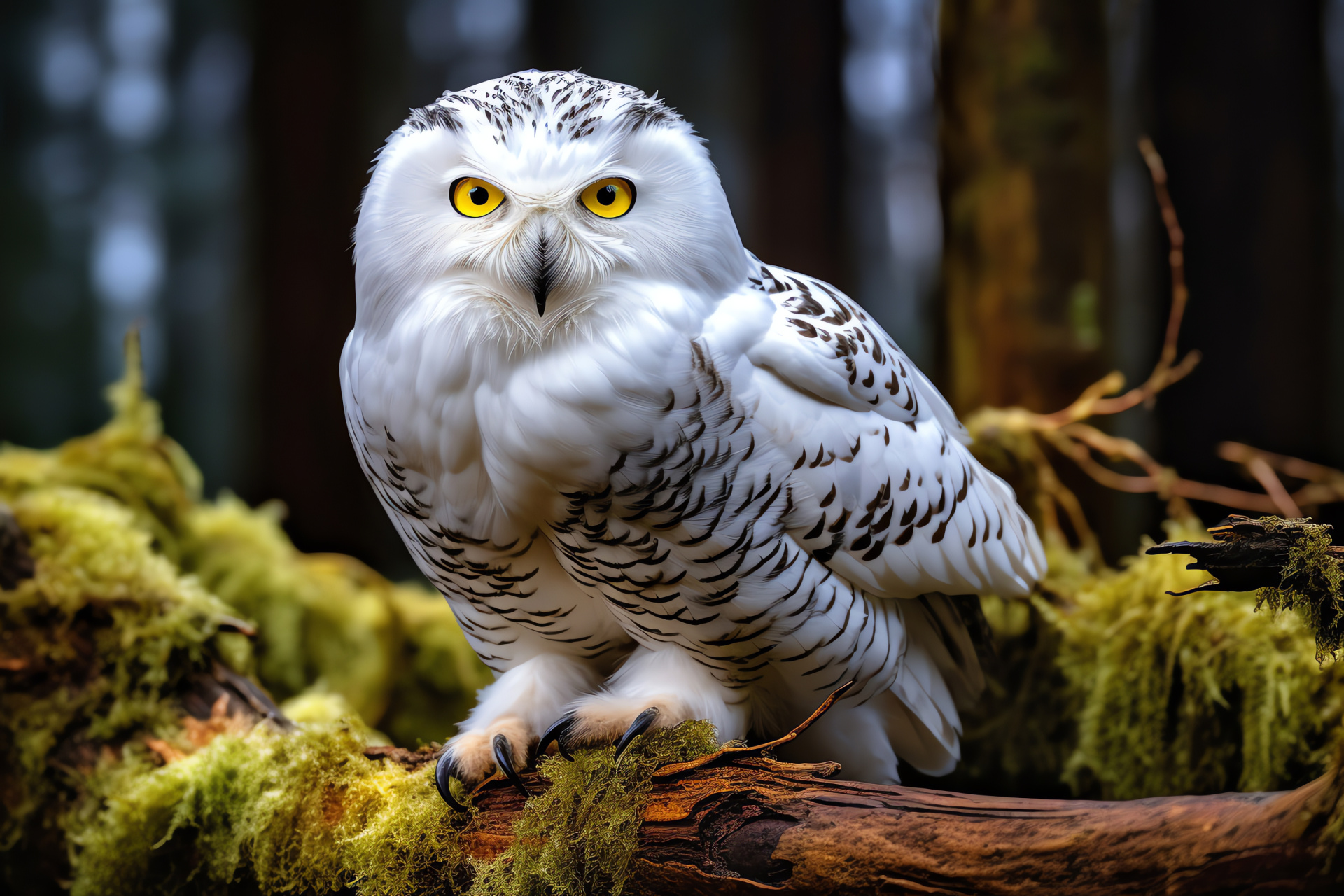 Snowy Owl flight, Bird of prey, Wings in motion, Nocturnal raptor, Arctic bird species, HD Desktop Image