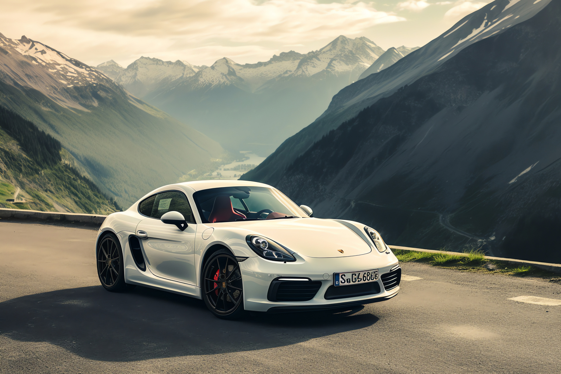 Alpine sports car, Dynamic driving experience, Porsche performance, Swiss precision, High-altitude engineering, HD Desktop Image