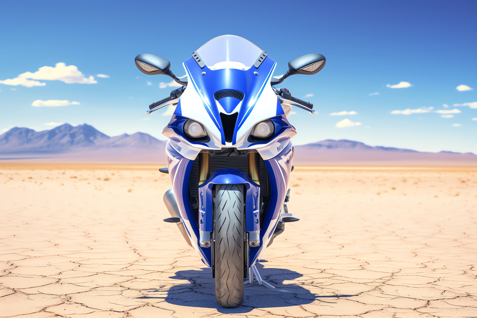 Suzuki GSX-R1000R, Arid expanse, Agile superbike, Cobalt and alabaster finish, HD Desktop Image