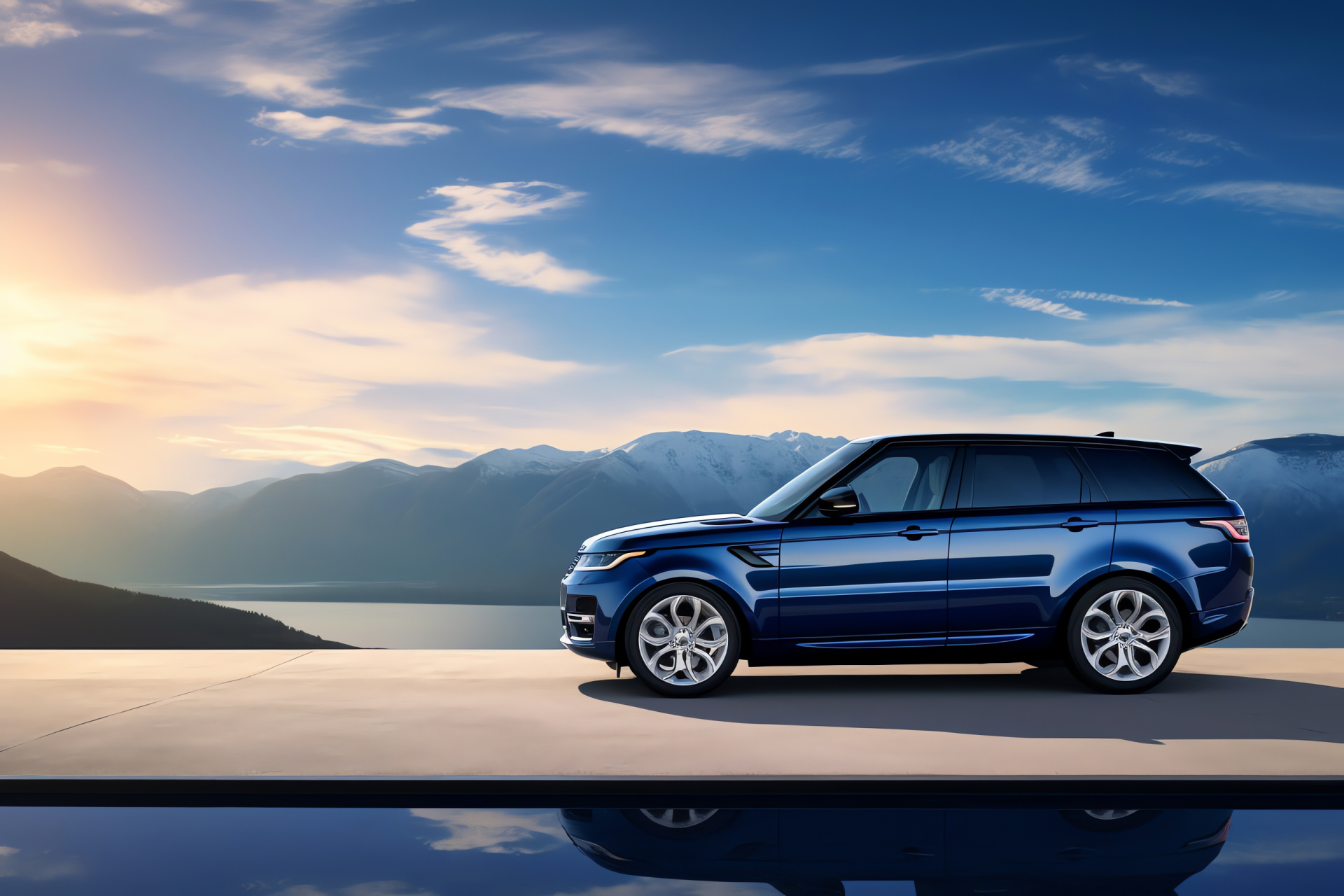 Range Rover 2018 edition, prestigious vehicle aesthetic, tri-color elegance, sophistication representation, metallic finish, HD Desktop Wallpaper
