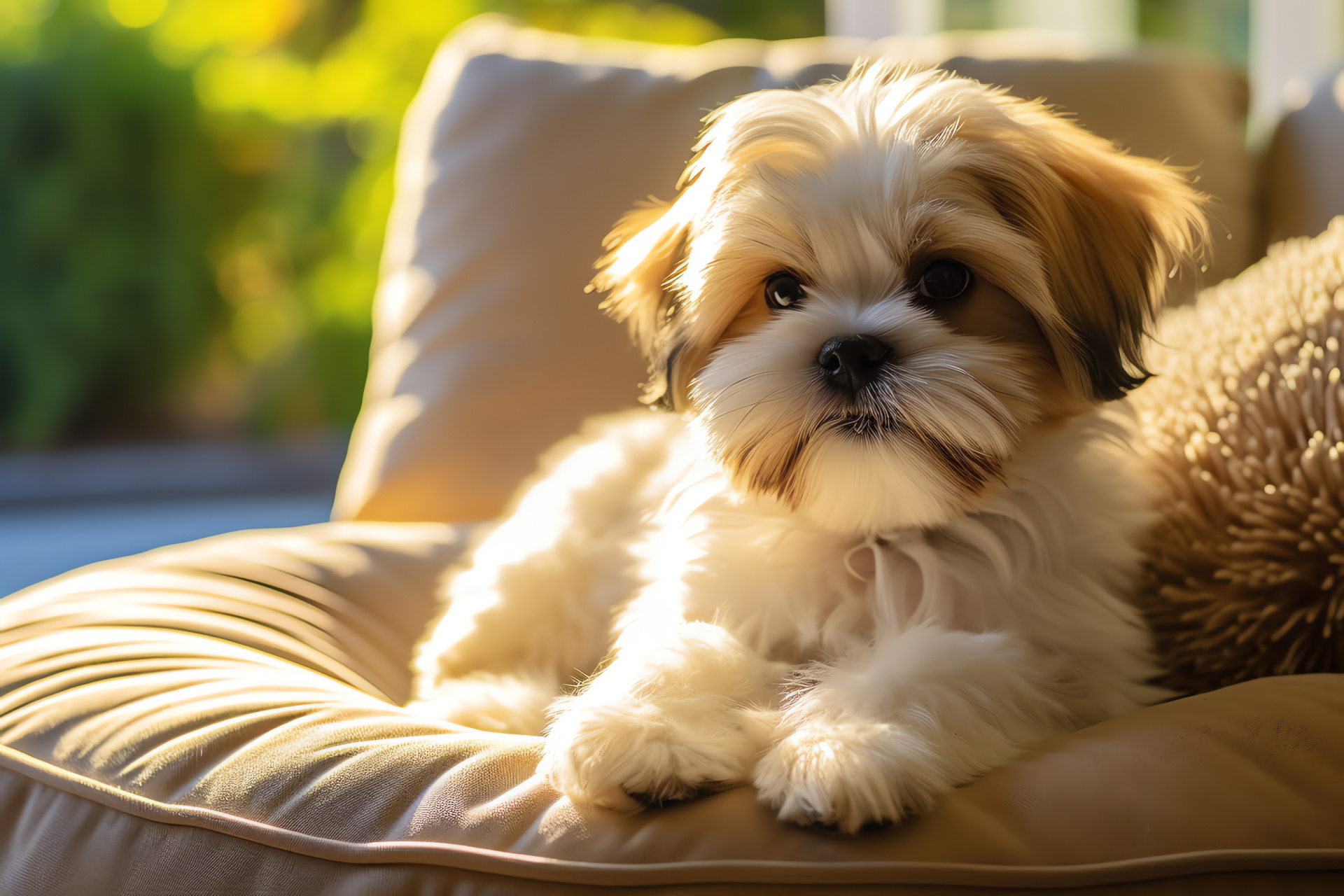 Shih Tzu, toy group, luxurious coat, Chinese royalty, amicable lapdog, HD Desktop Wallpaper