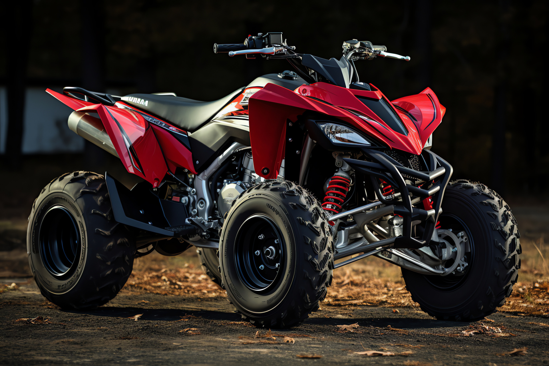 Yamaha Raptor 700R ATV, off-road circuit, all-terrain vehicle, design elements, extreme sports features, HD Desktop Image