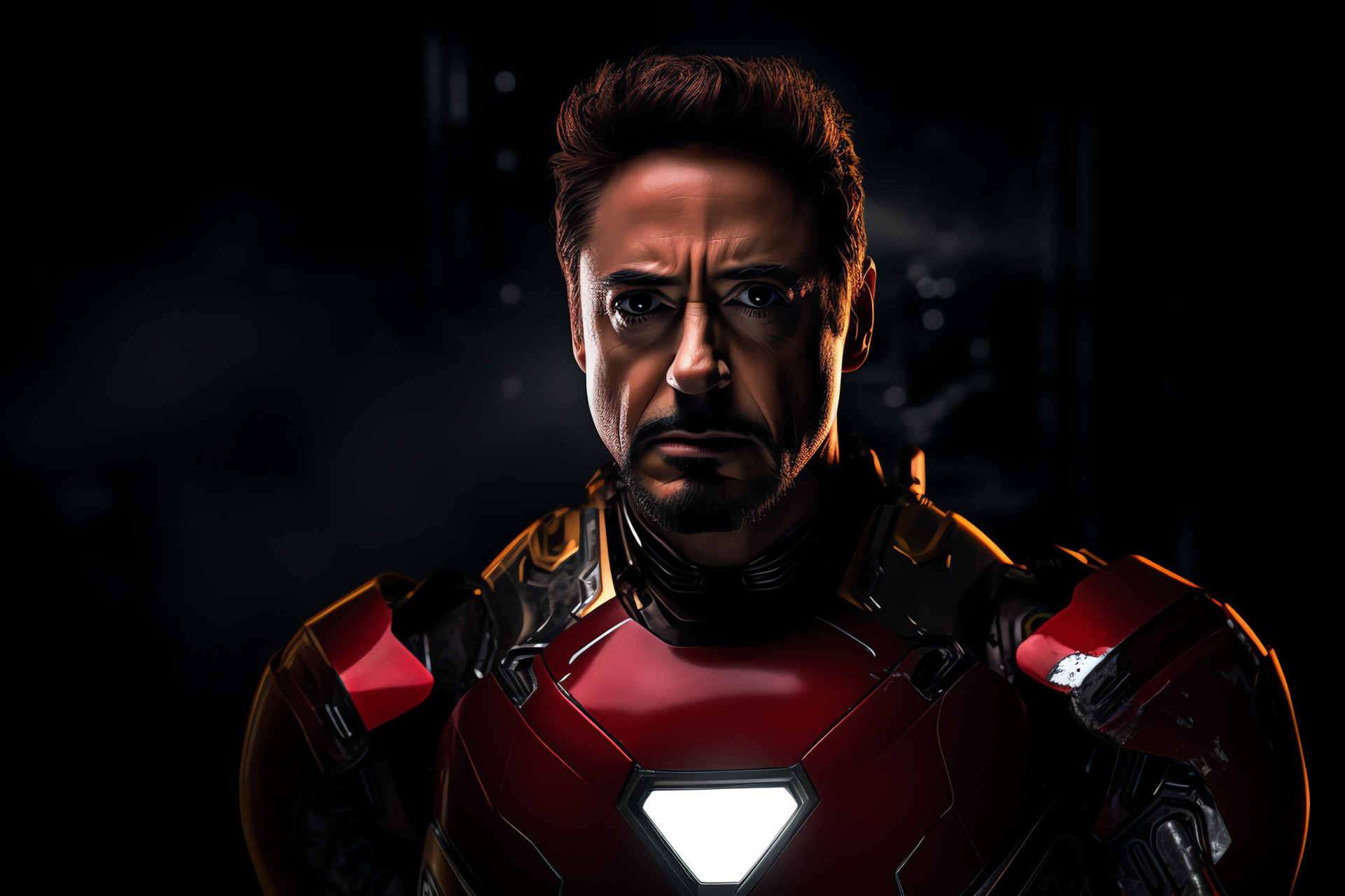 Robert Downey Jr, Marvel superhero, Tony Stark, Armor design, Superhero poise, HD Desktop Wallpaper