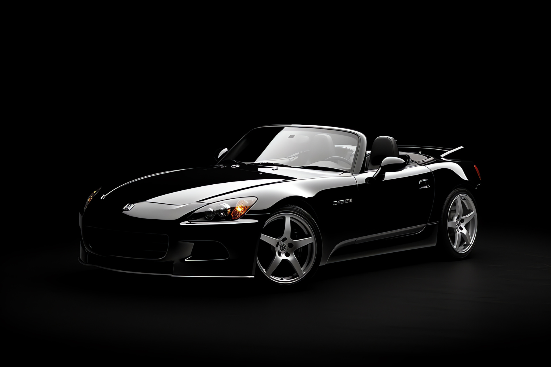 Honda S2000 CR, Auto enthusiasts, Elevated shot, Sleek silhouette, Monochromatic scheme, HD Desktop Image