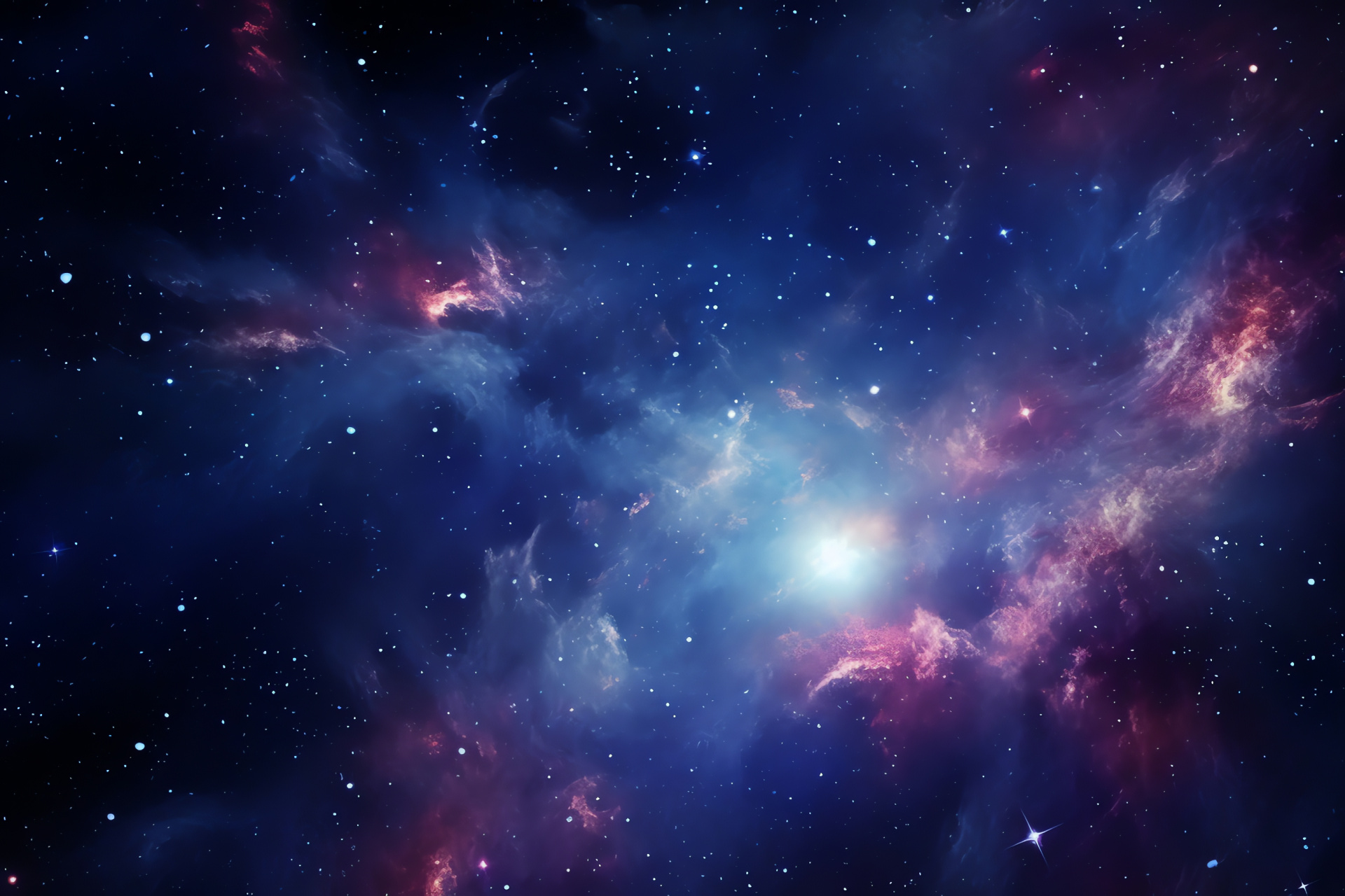 Extragalactic cluster, gravitational collection, elliptical systems, spiraling accumulations, HD Desktop Image