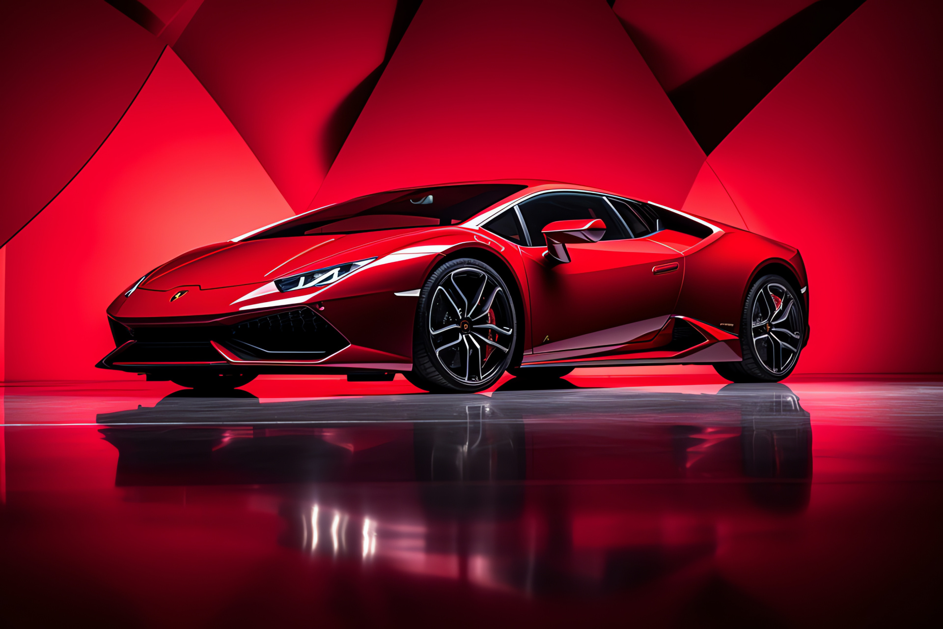 Lamborghini Huracan EVO, Red supercar, Italian design, High performance, Luxury sports car, HD Desktop Wallpaper