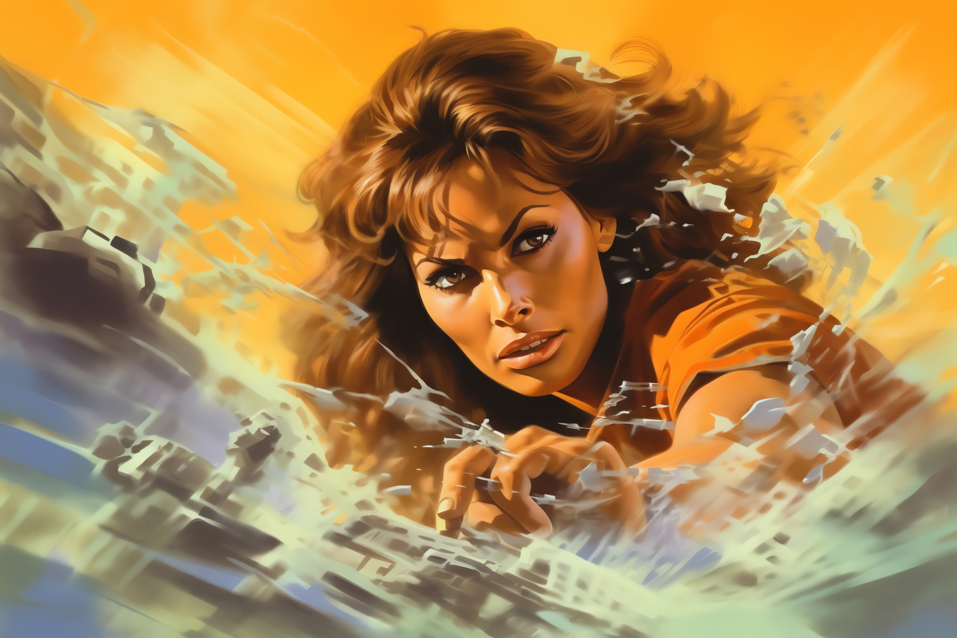 Raquel Welch, Lady in Cement, Underwater thriller, Seaside adventure, Cinematic diving, HD Desktop Wallpaper