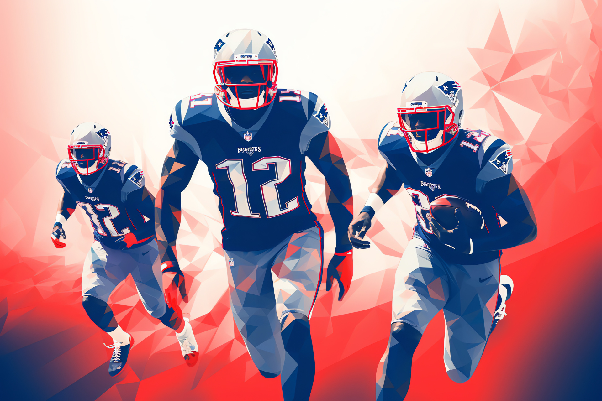 New England Patriots, Quarterback Tom Brady, Tight end Rob Gronkowski, Wide receiver Julian Edelman, American football, HD Desktop Image