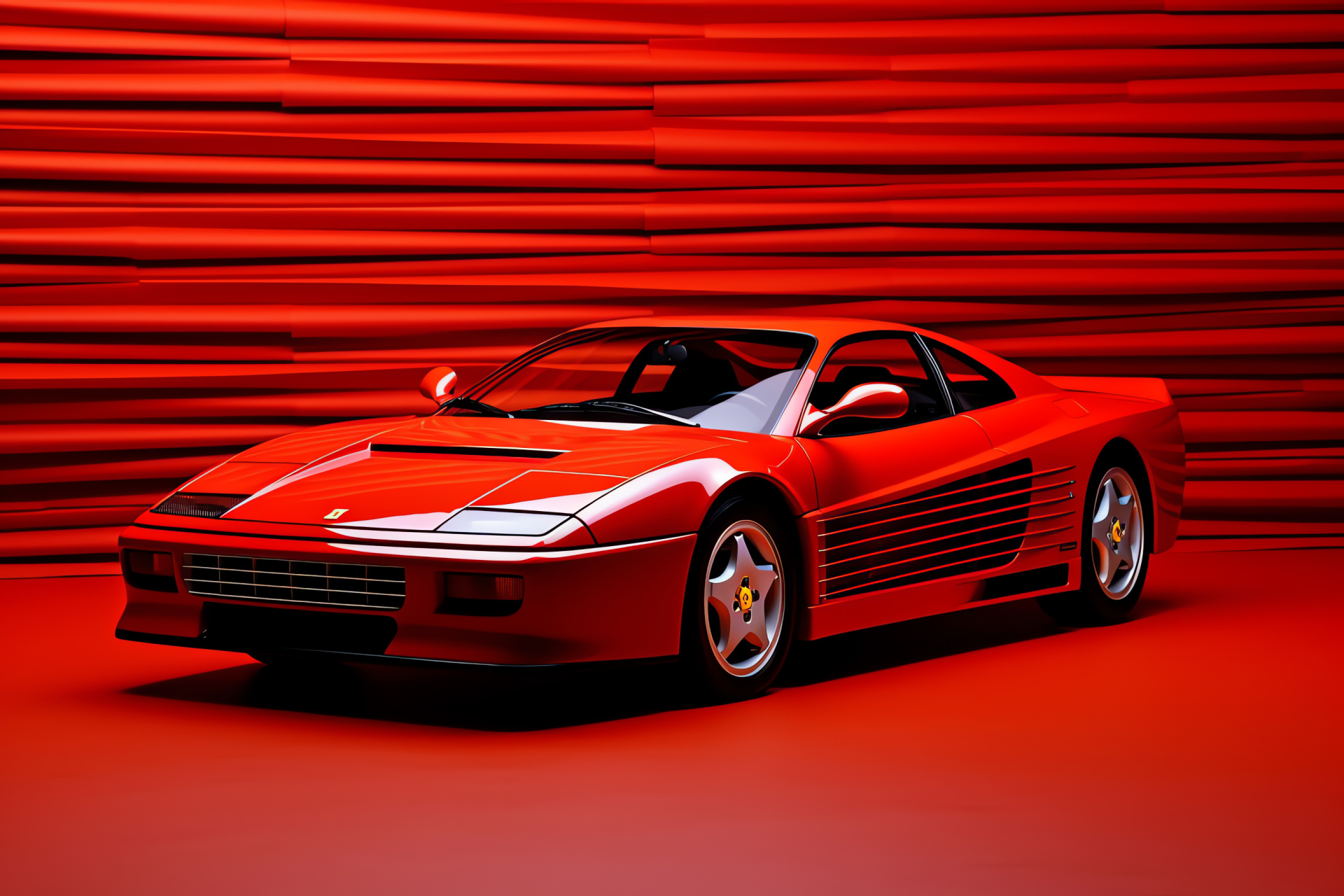 Ferrari Testarossa 1996, Italian sports car, Exotic vehicle, Prancing Horse emblem, Ferrari performance, HD Desktop Image