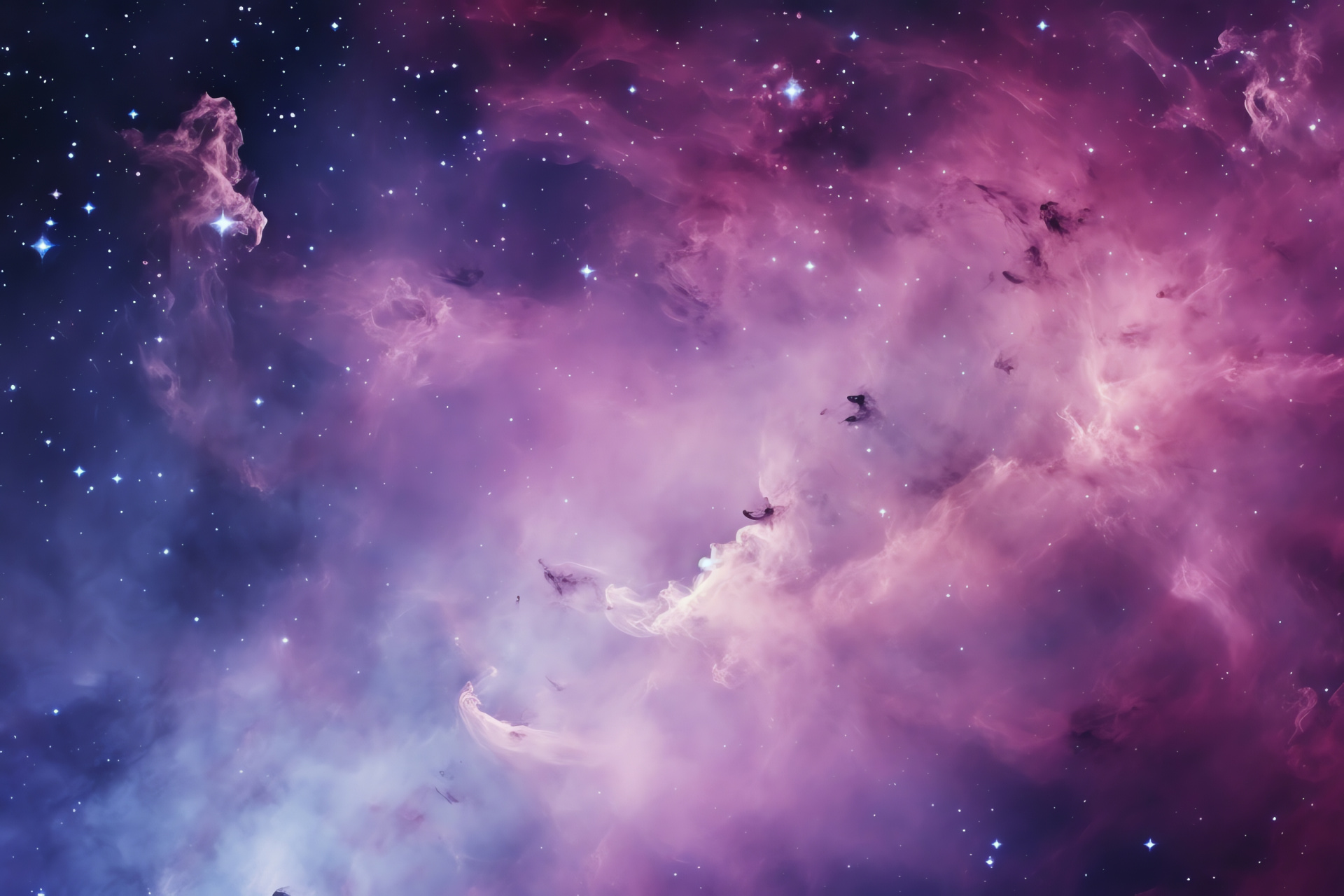 Elevated Purple Galaxy, Cosmic Composition, Space Palette, Interstellar Artistry, Galactic Spectrum, HD Desktop Image