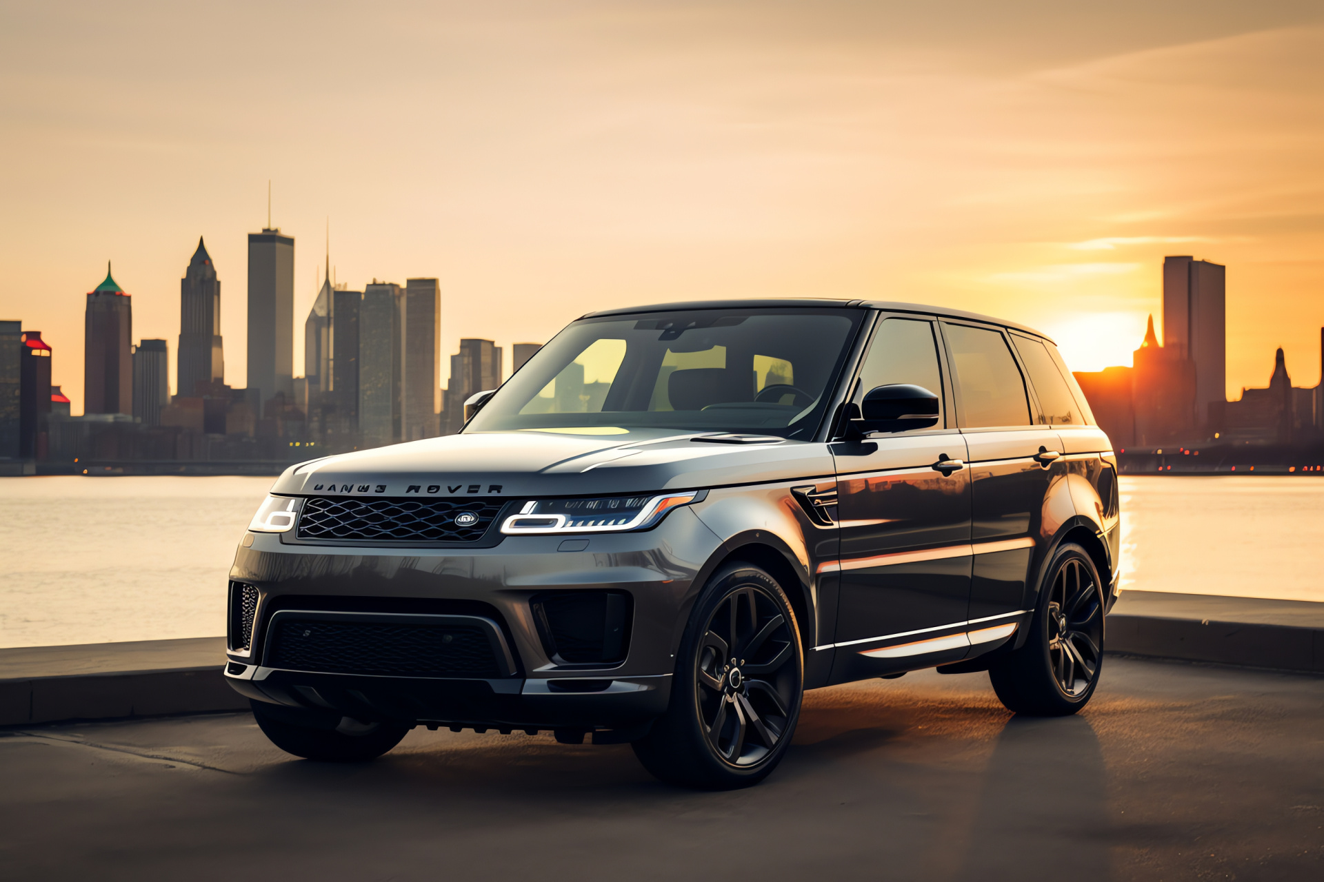 Range Rover Sport 2018, Cityscape journey, HSE Dynamic edition, Innovative design, Urban presence, Prestige model, HD Desktop Image