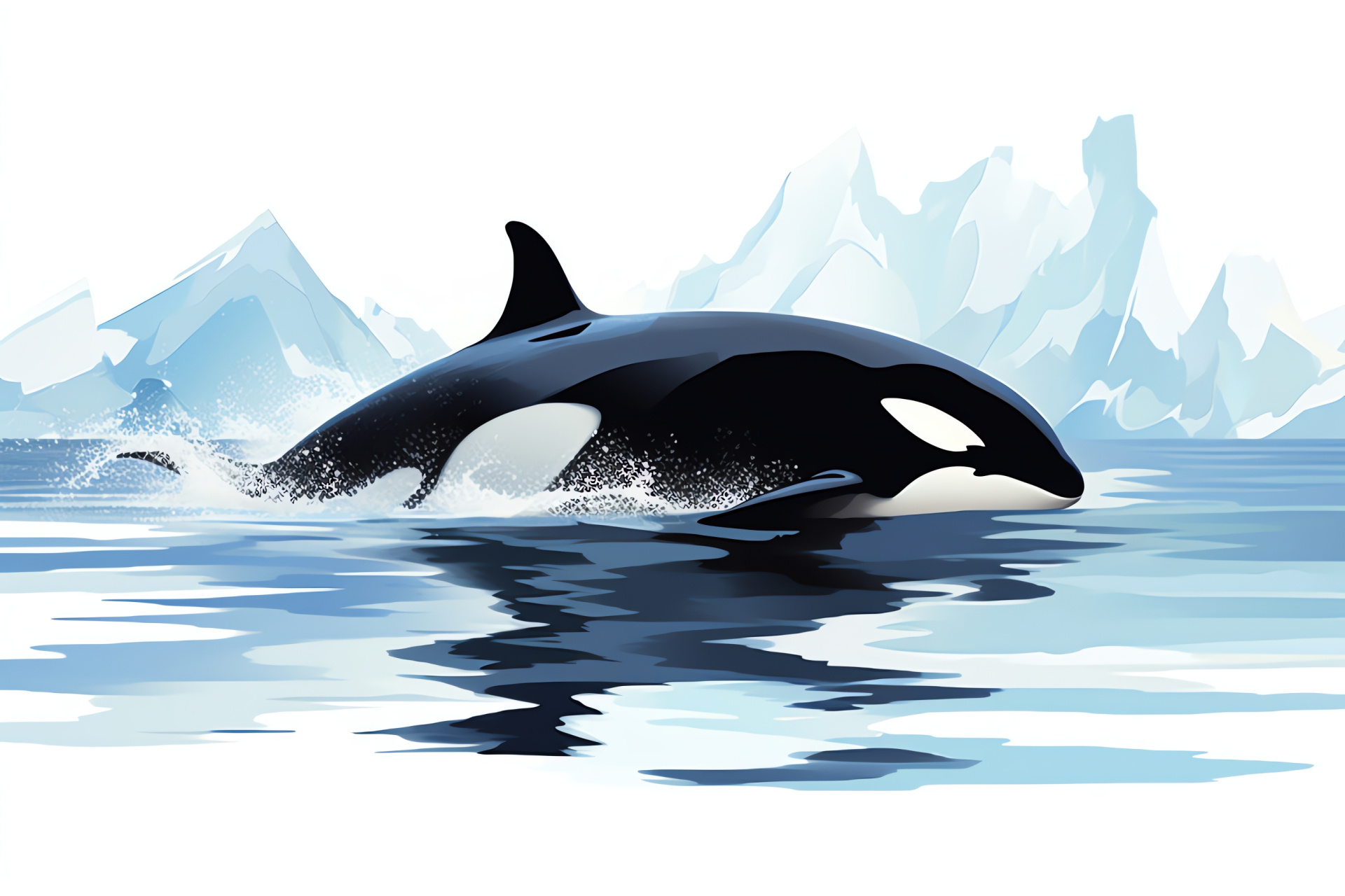 Killer whale, Oceanic apex predator, Majestic orca, Arctic waters, Marine power, HD Desktop Image