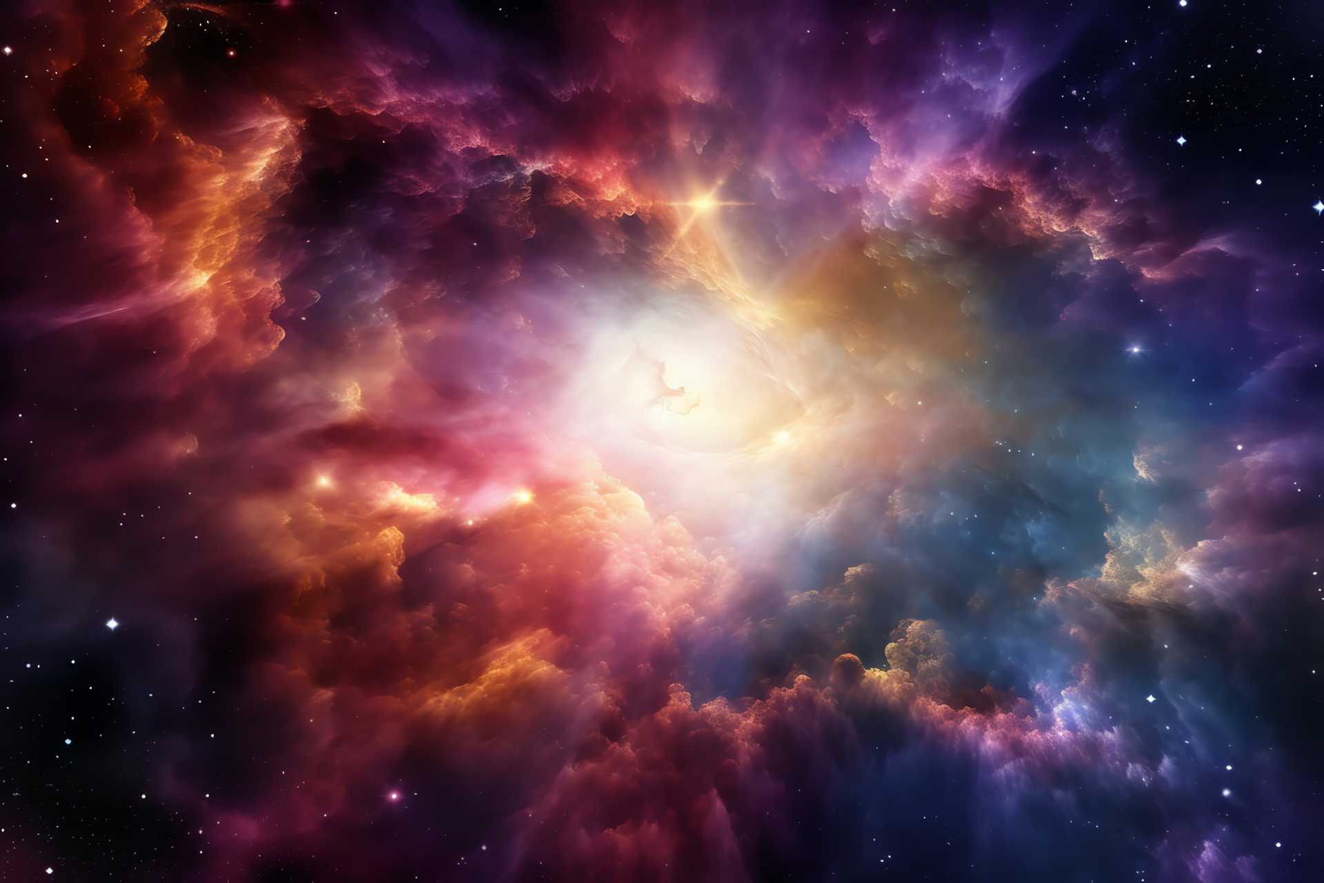 Galactic travel, Celestial supernova, Star demise panorama, Colorful nebula, Space canvas, HD Desktop Image