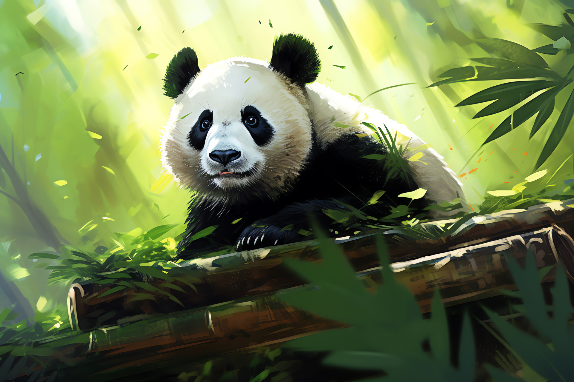 Asian bear, unique facial markings, endangered species, Sichuan flora, rocky terrain, HD Desktop Wallpaper