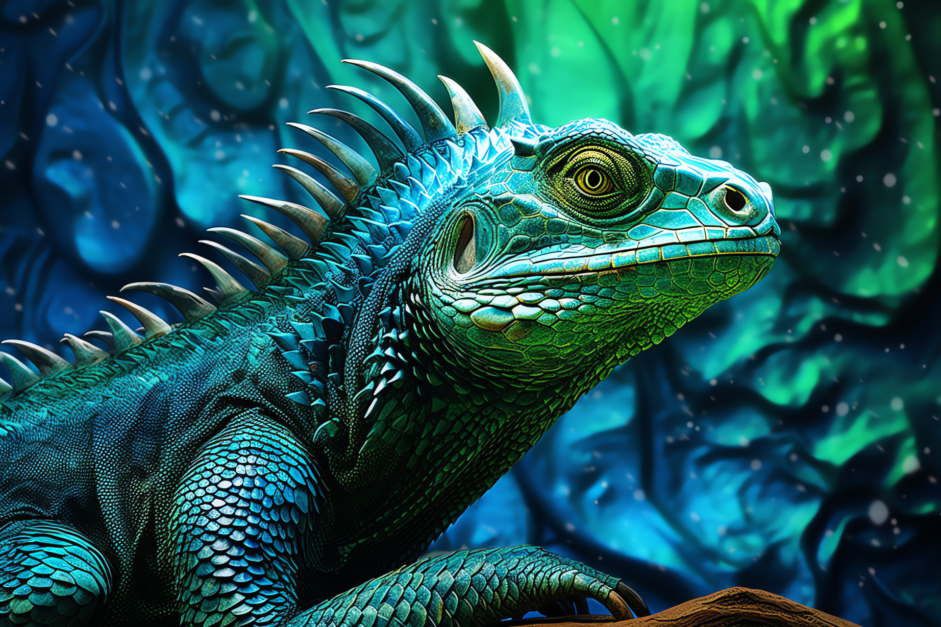 Water Dragon, Reptile species, Aquatic habitat, Lizard characteristics, Exotic pet, HD Desktop Image