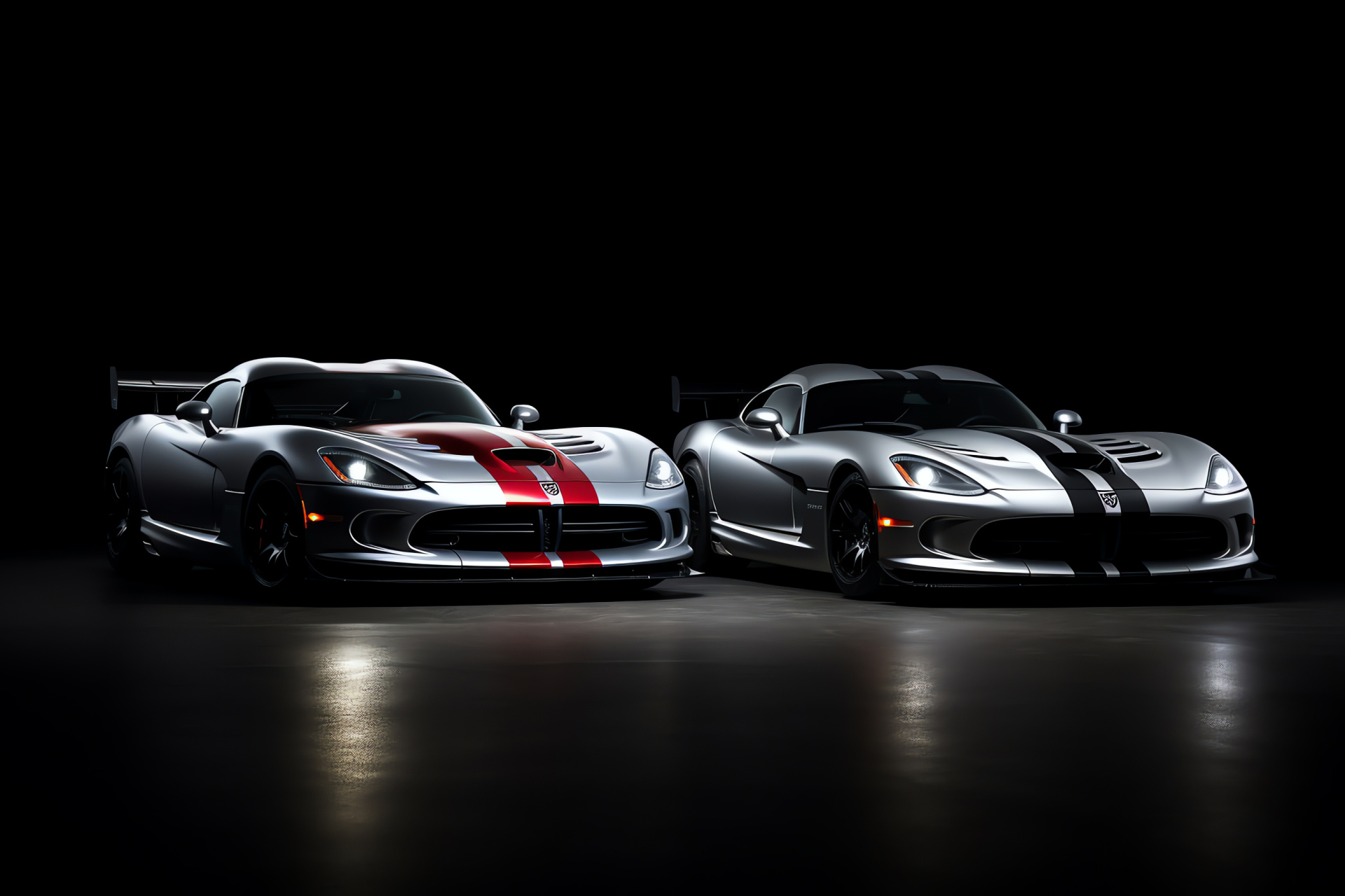 Viper SRT-10 ACR-X, sports car design, American muscle, racing stripes, contrasting shades, HD Desktop Image