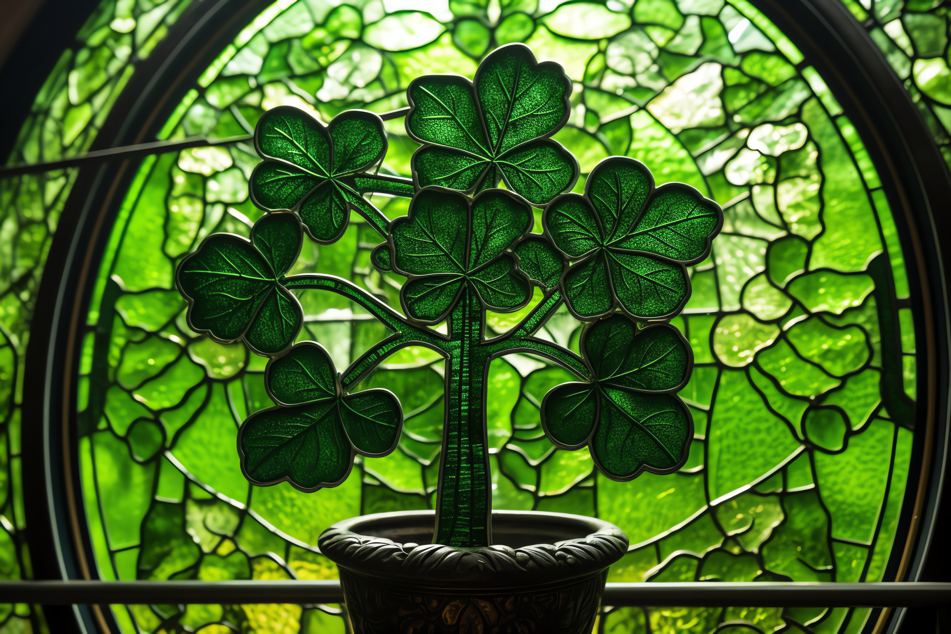 Irish shamrock decor, celebration beer, festive pub scene, green fashion, frothy pints, HD Desktop Image