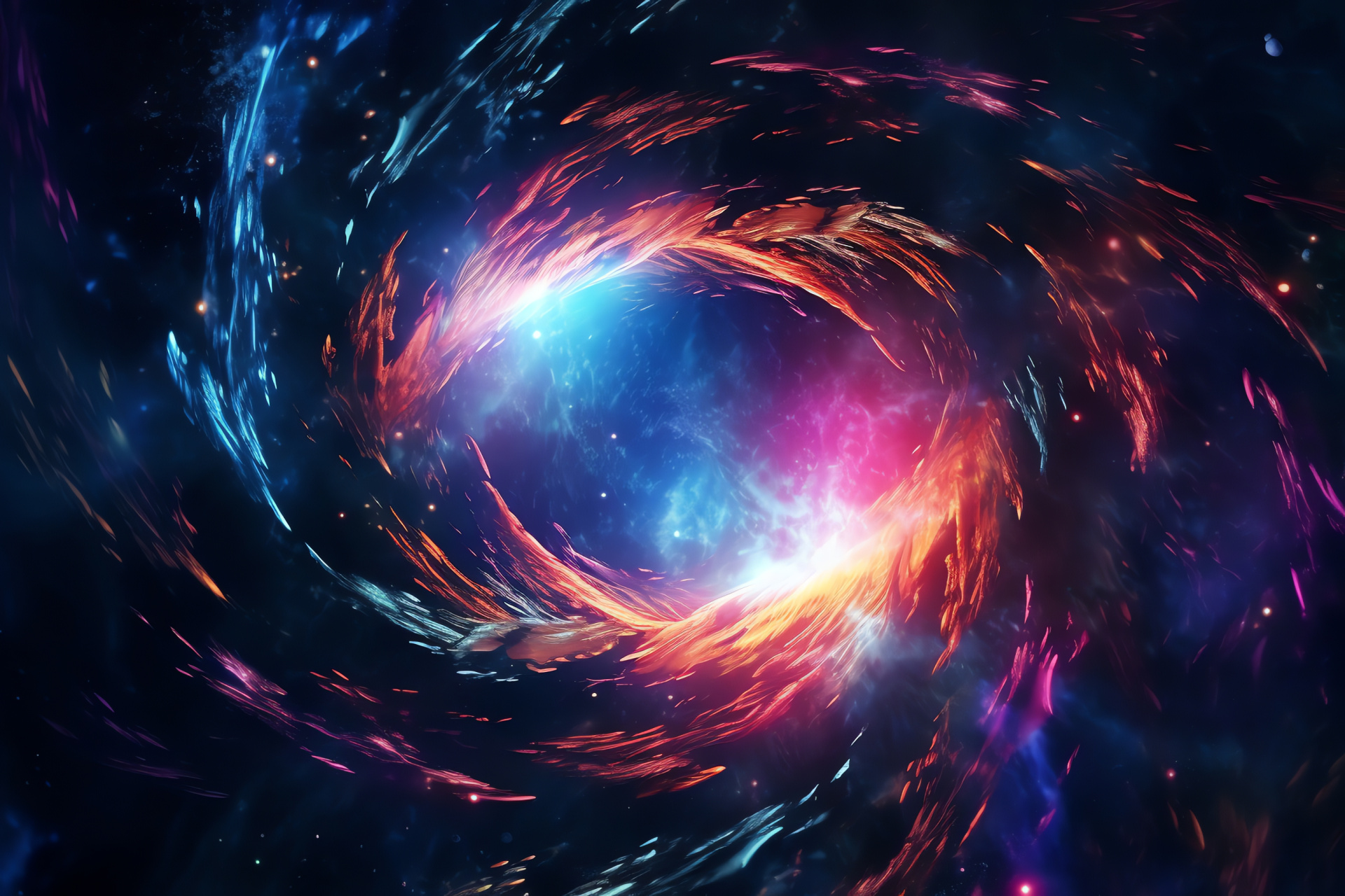 Space rift, Cosmic continuum, Galactic tunnel, Star realm access, Hued aperture, HD Desktop Image