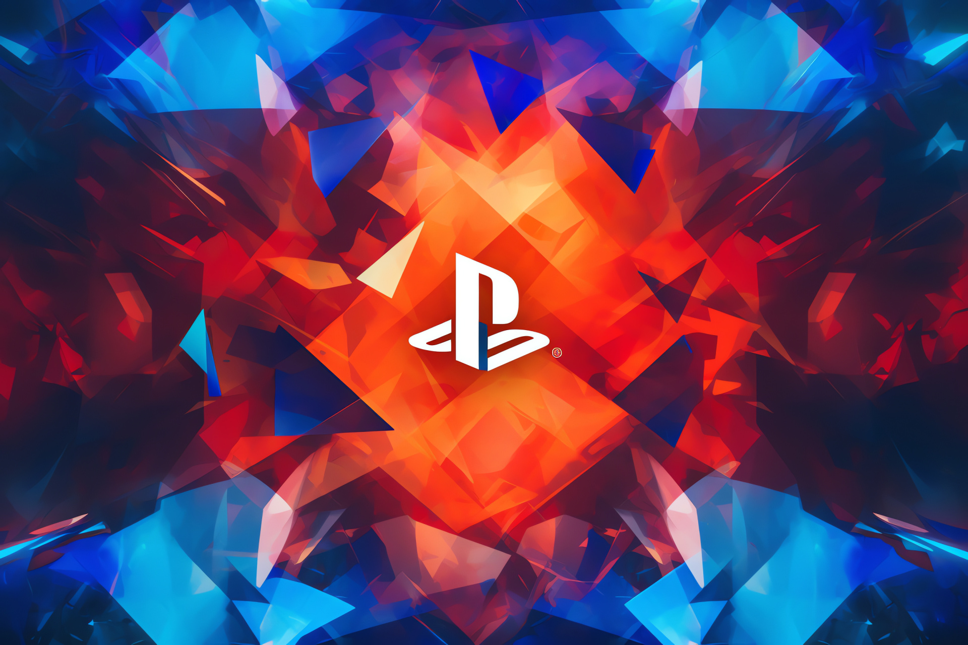 PlayStation 4 symbol, Sony gaming, design aesthetics, next-gen console, Iconic emblem, HD Desktop Wallpaper