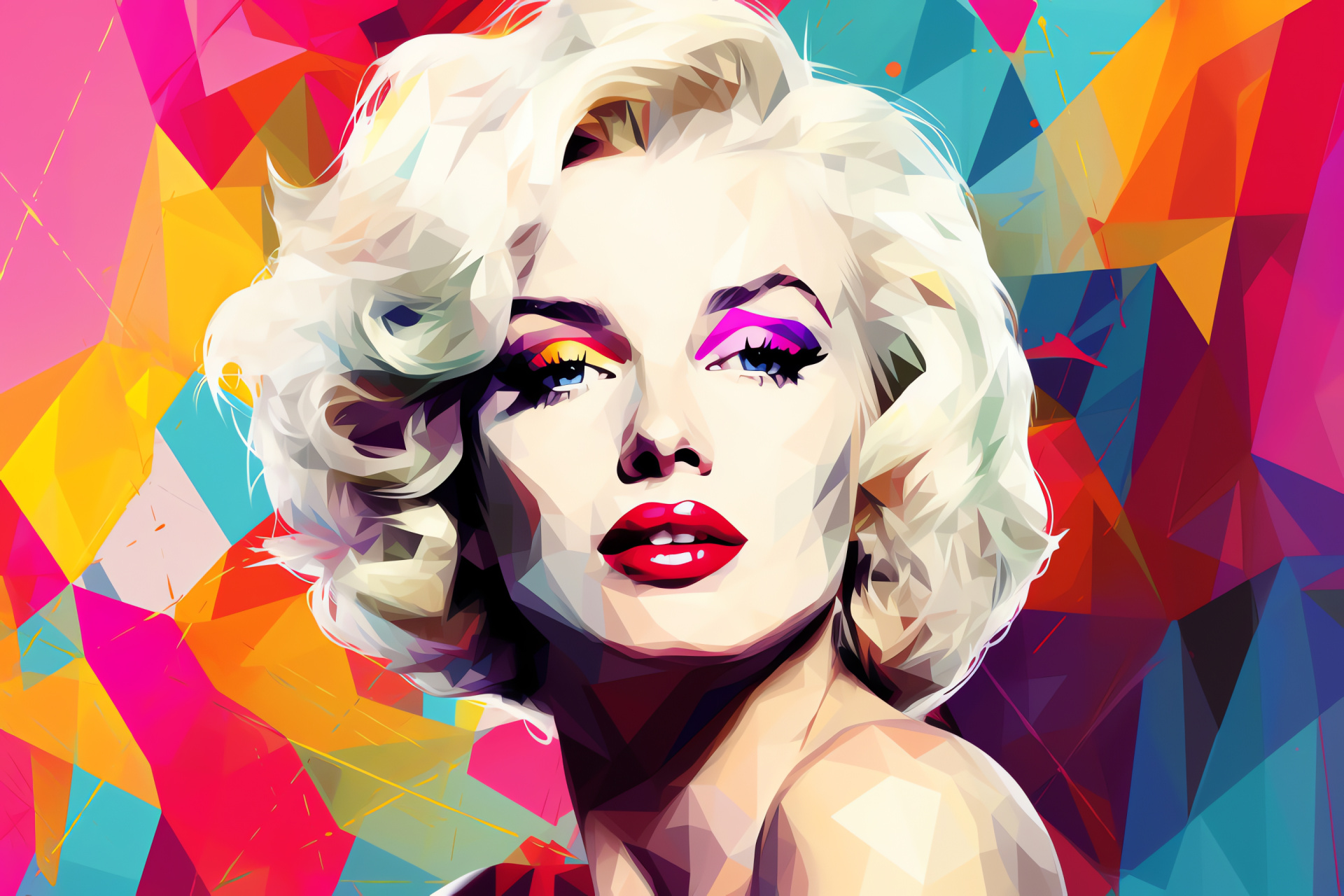 Marilyn Monroe, Iconic actress, Timeless beauty, Classic Hollywood, Portrait poise, HD Desktop Wallpaper