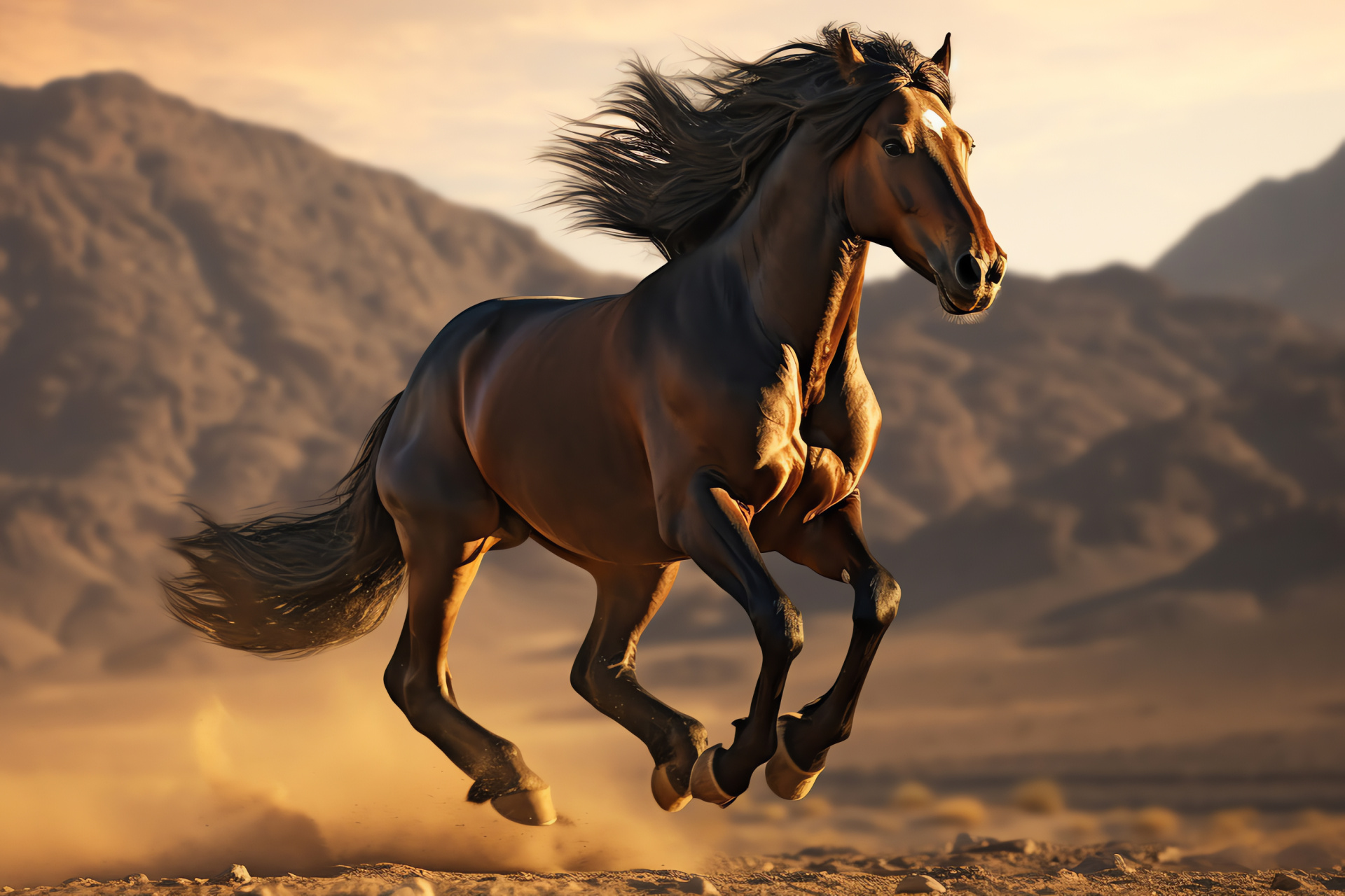 Arabian Horse, Desert horse, Equestrian grace, Equine speed, Horse lover, HD Desktop Wallpaper