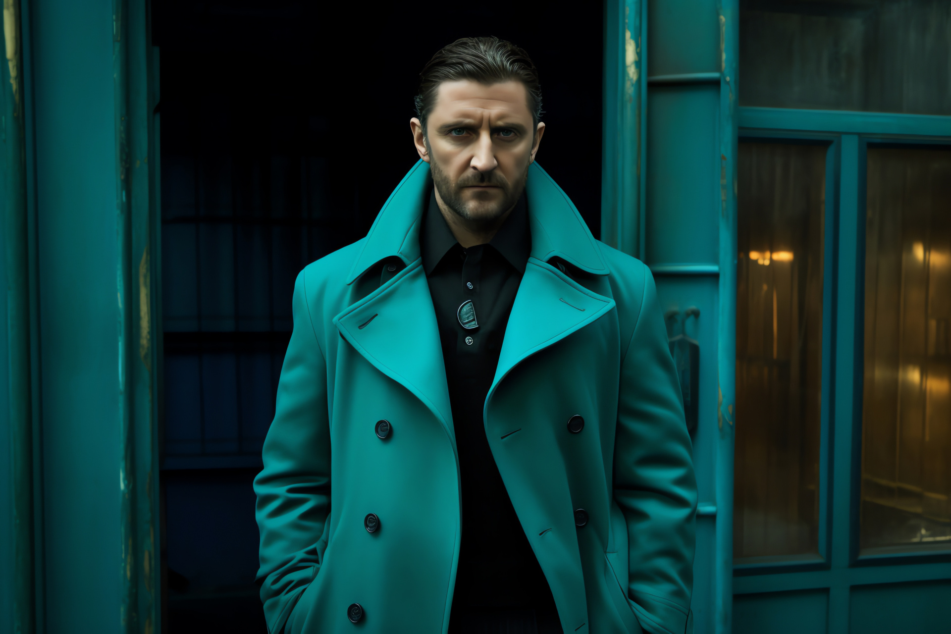 Richard Armitage enigma, Claude Becker allure, Engaging gaze, Cloaked persona, Lofty proportion, HD Desktop Wallpaper