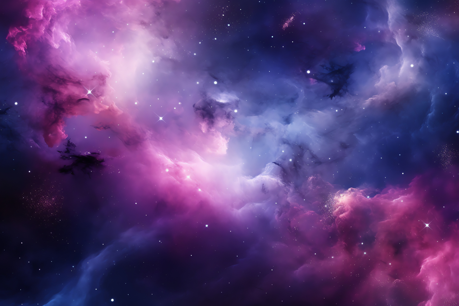 Mauve cosmos, From space depths, Purplescape fantasy, Nebulae whispers, Star-filled firmament, HD Desktop Image