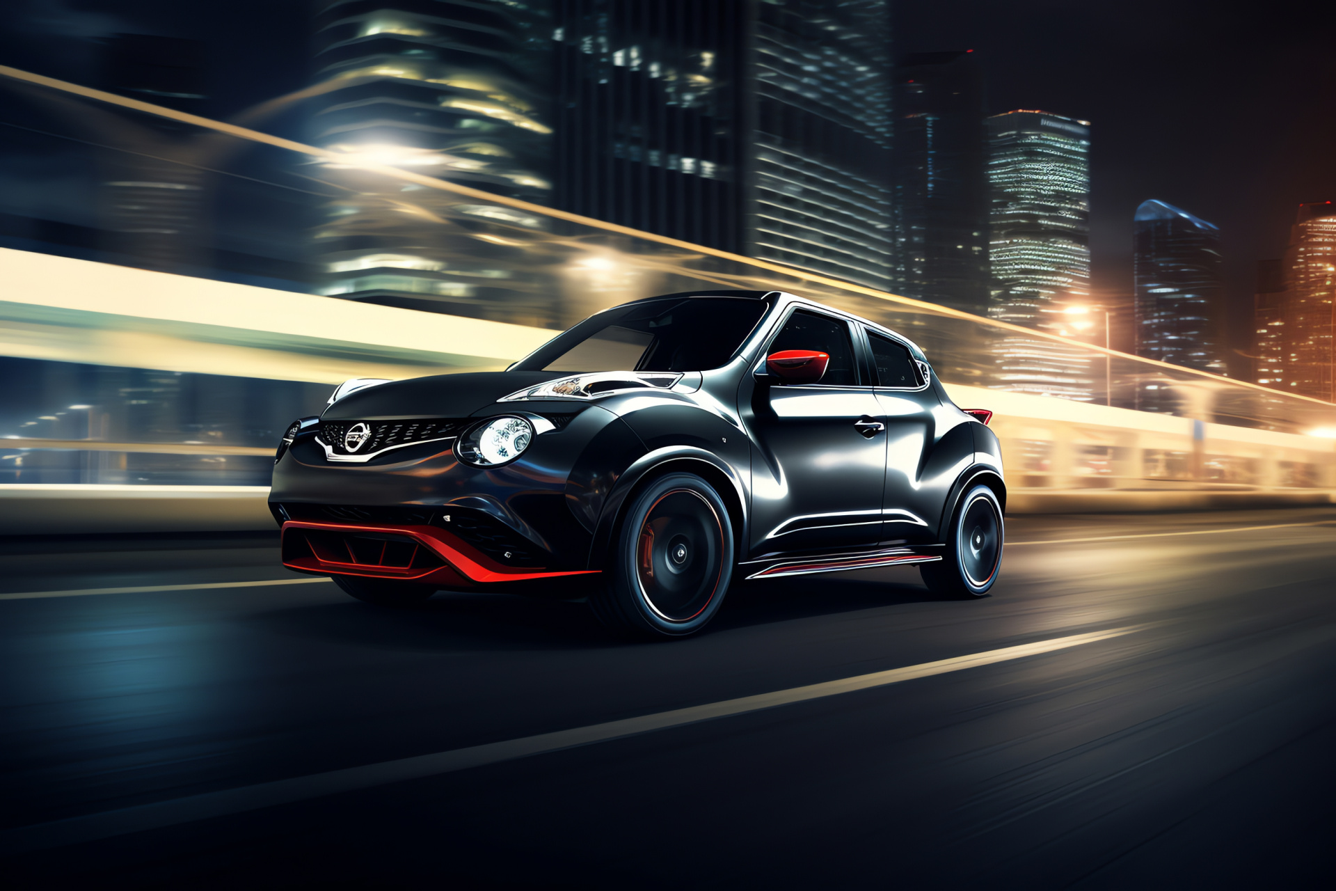 Nismo Nissan Juke, Urban sporty crossover, Nismo model accents, Compact city navigator, Nissan's sporty design, HD Desktop Wallpaper
