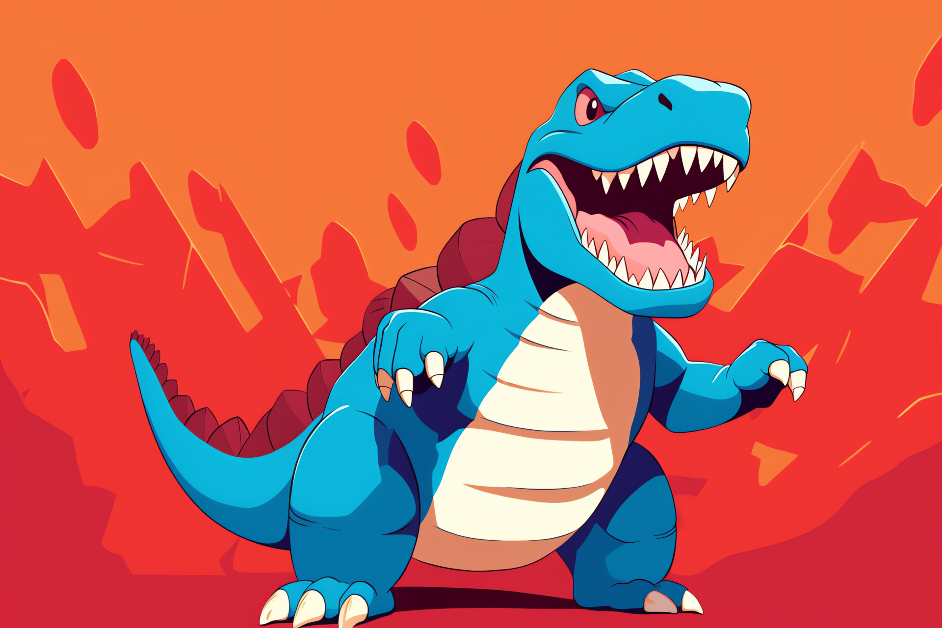 Totodile Pokmon, Reptilian character, Freshwater origin, Eager expression, Predatory instinct, HD Desktop Wallpaper