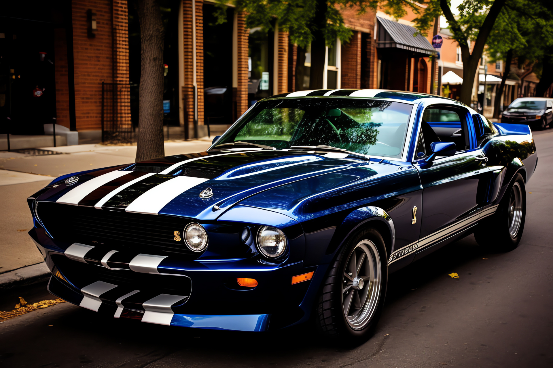 Ford Mustang Shelby GT500, Detroit motor city, powerful V8 muscle, iconic racing decoration, automotive legend, HD Desktop Wallpaper