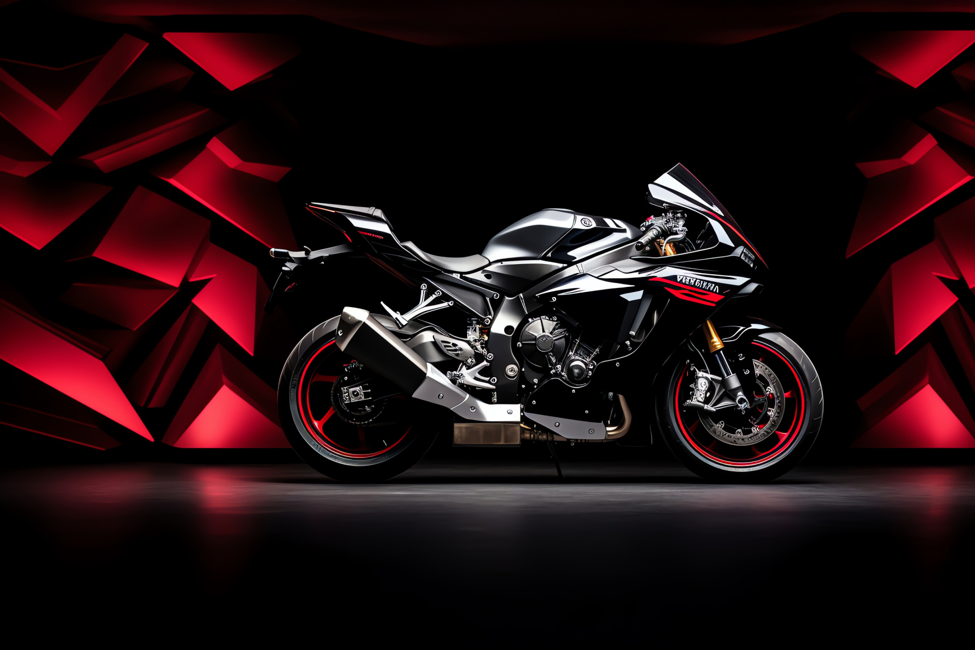 Yamaha YZF-R1, Superbike style, Motorcycle design, Dynamic graphics, Asphalt companion, HD Desktop Wallpaper