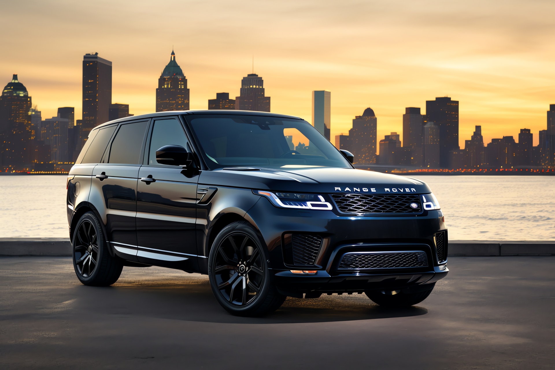 Range Rover Sport 2018, Urban setting, New York roads, HSE Dynamic trim, Exclusive look, Dominant posture, HD Desktop Wallpaper