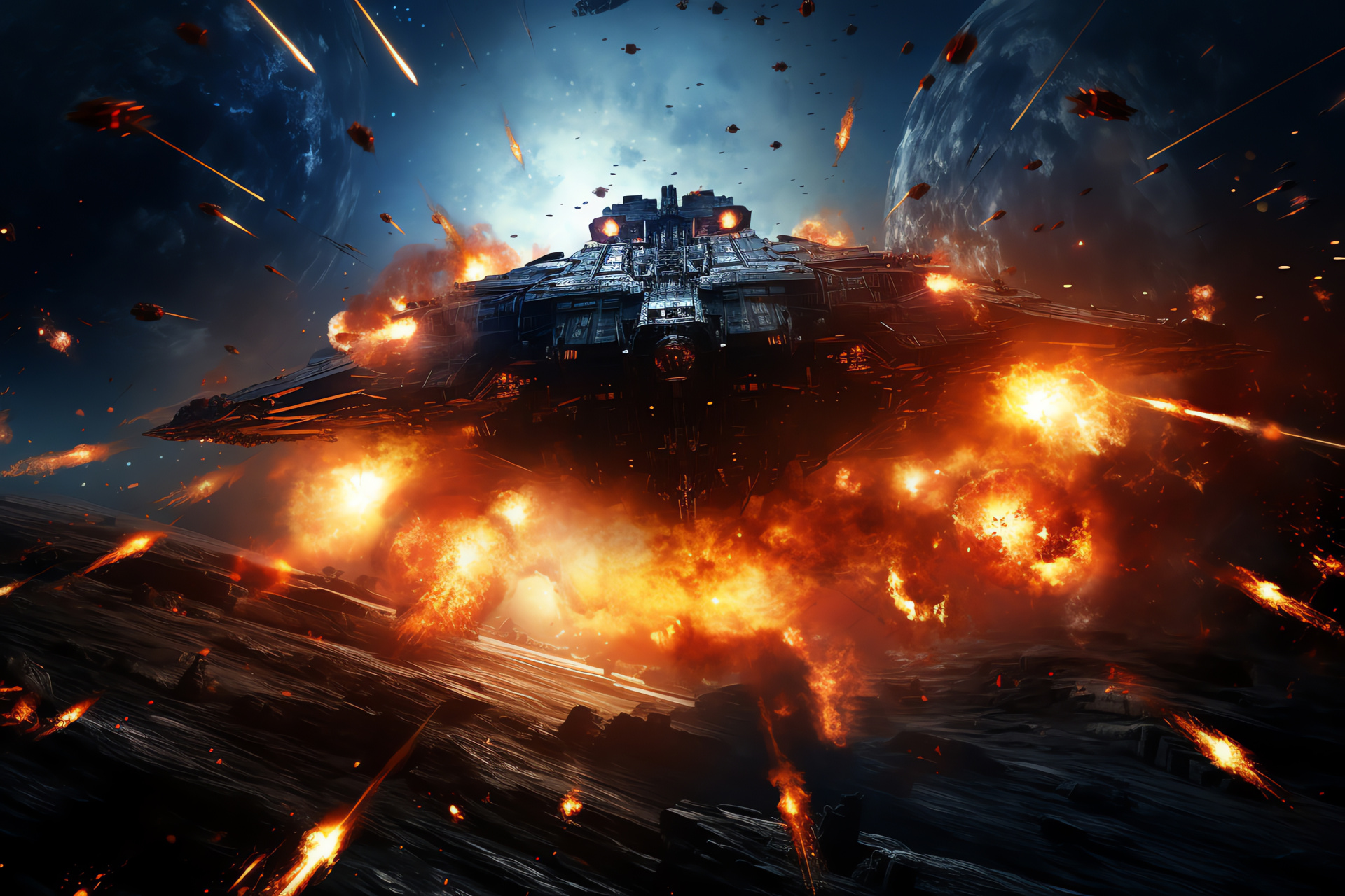 Rebel armada, Space insurrection, Galactic attack, Hostile incursion, Sovereign spacecraft, HD Desktop Image