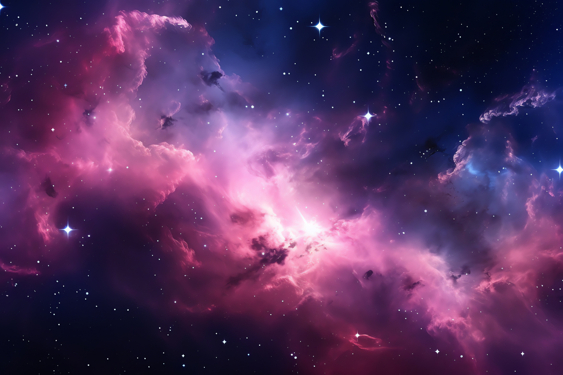 Pink cosmic cloud, Galactic panorama, Space phenomena, Celestial spheres, Asterism, HD Desktop Wallpaper