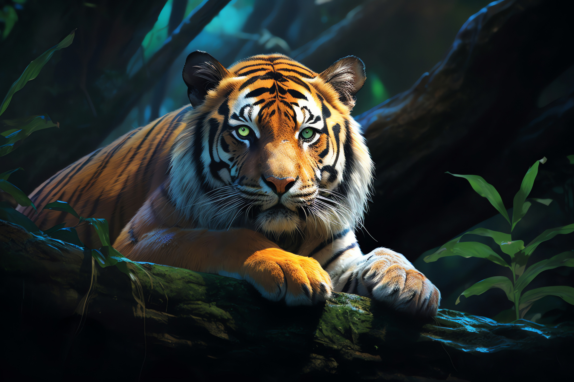 Malayan Tiger, Endangered species, Malayan peninsula wildlife, Prowling tiger, Jungle predator, HD Desktop Image