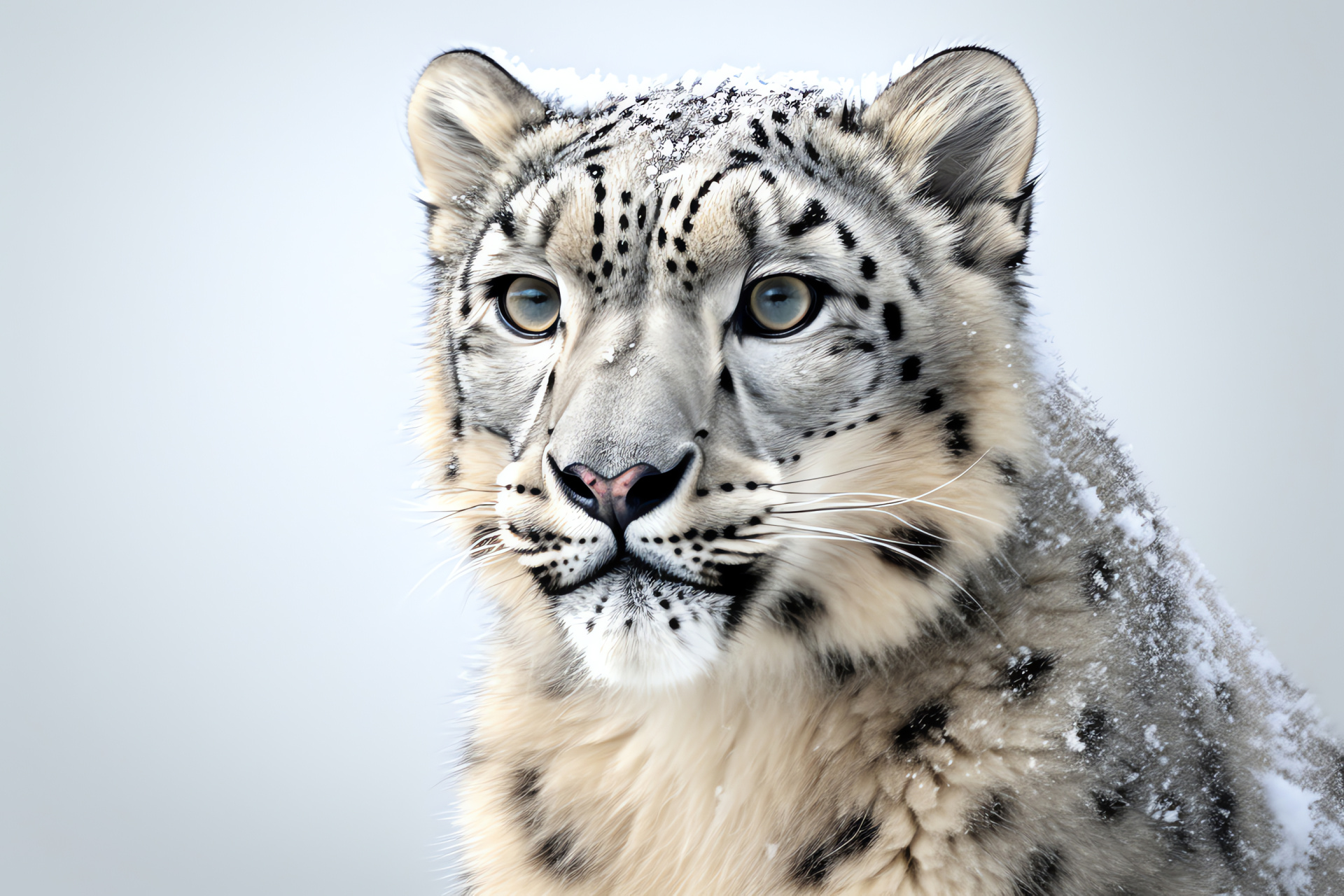 Snow Leopard presence, Mountain predatory feline, Regal snow cat, Uncaptured wild beauty, Elegance in nature, HD Desktop Wallpaper